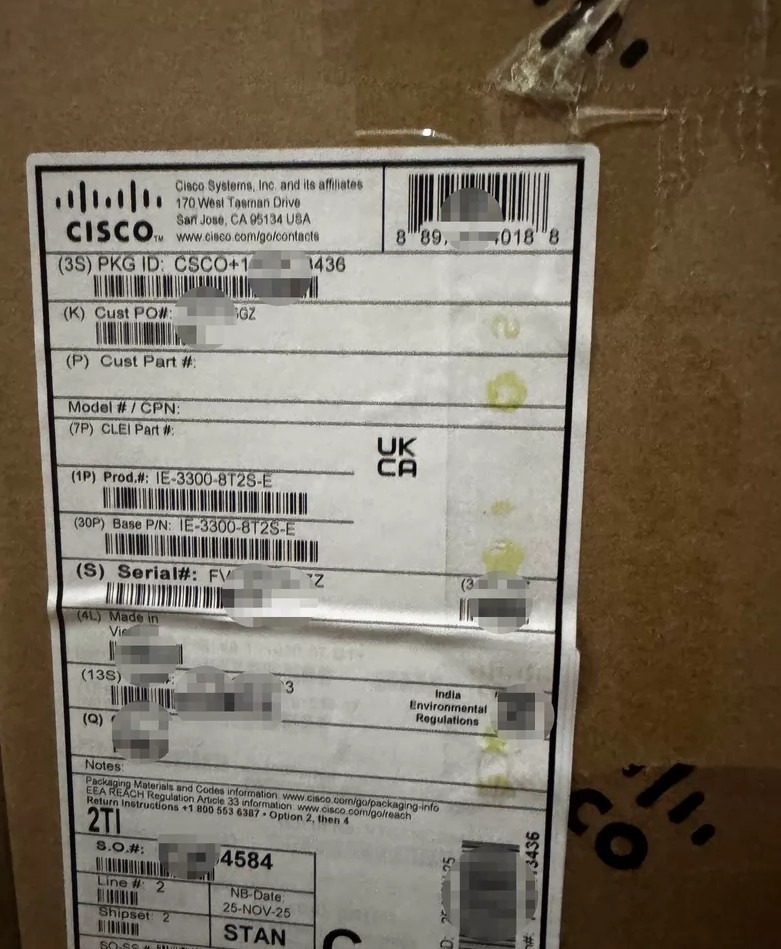 1PCNEW SEALED IE-3300-8T2S-E Cisco Catalyst Rugged Switch Network Essentials PLC