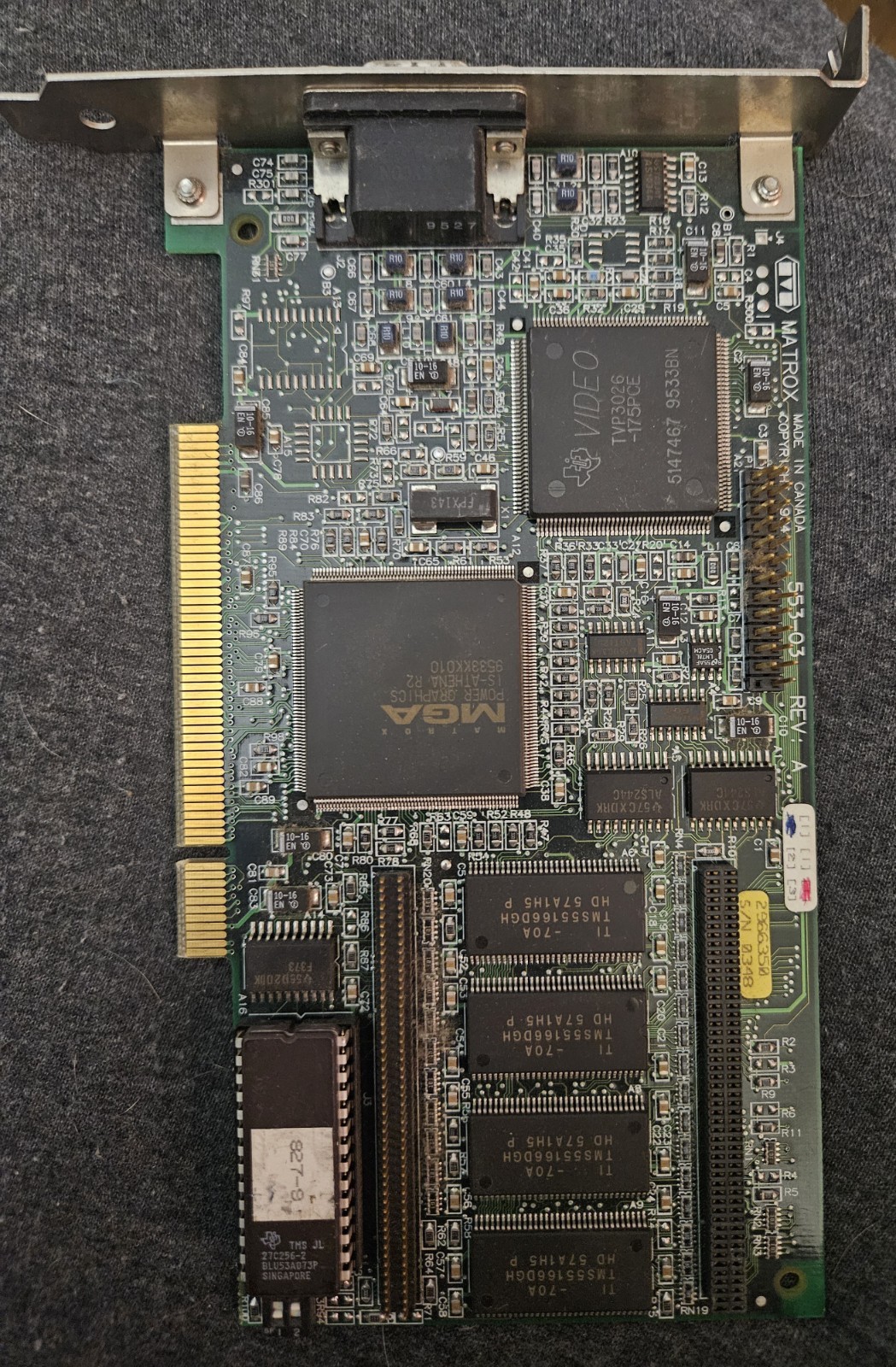 Matrox MGA Millennium PCI 4MB WRAM HP OEM Workstation Pull IS-ATHENA R2 TVP3026