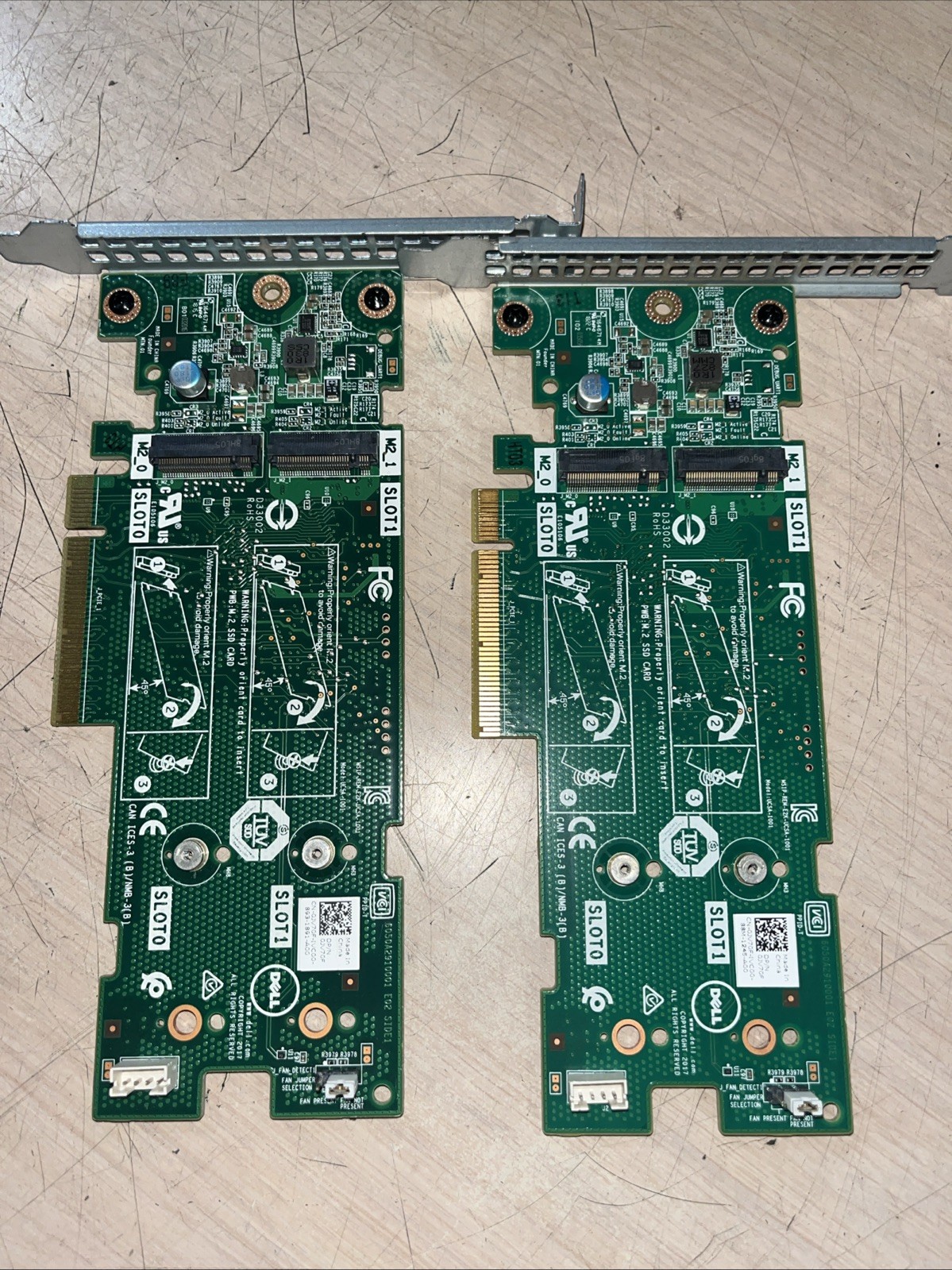 x2 DELL BOSS-S1 2x M.2 SSD PCIE NETWORK ADAPTER DELL P/N: 0JV70F