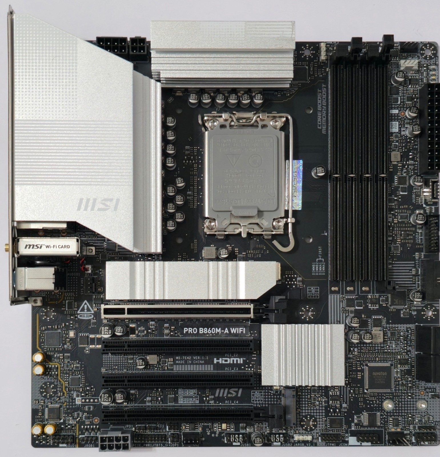 MSI PRO B860M-A WIFI Intel B860 LGA1851 MicroATX DDR5 WiFi BT 5.4