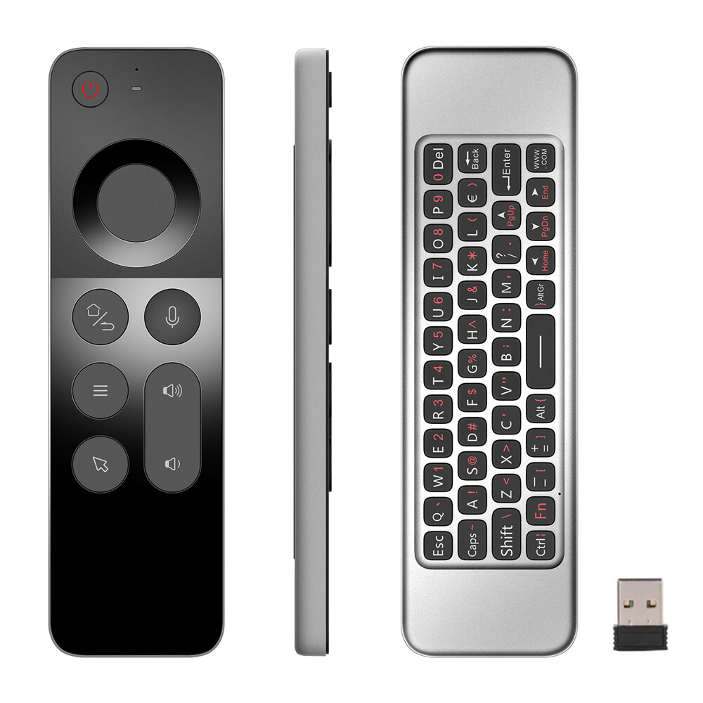 W3 2.4G Wireless Voice Air Mouse Remote Controller Keyboard For Android TV BOX