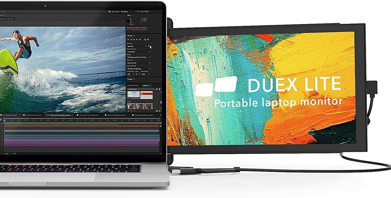 DUEX LITE (Mobile Pixels) 101-1005P01 GRAY USB Portable Laptop Monitor *NEW*