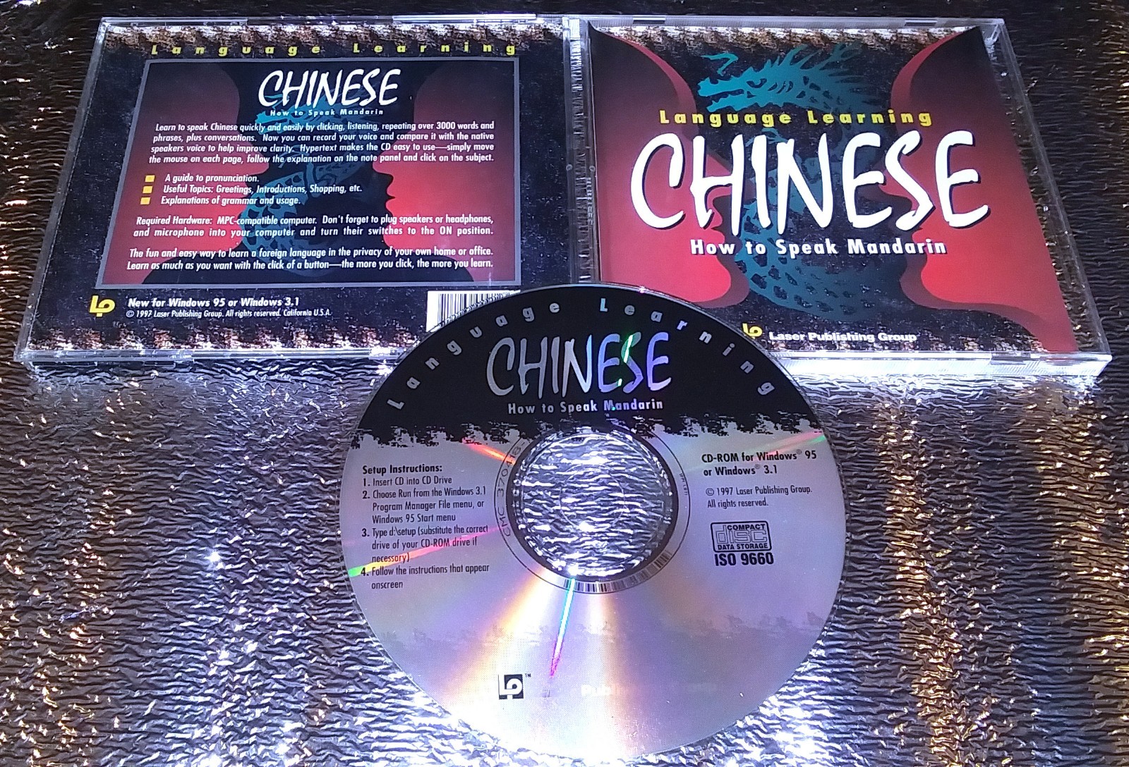 CHINESE CD HOW TO SPEAK MANDARIN FOR WINDOWS 1997 LASER PUBLISHING GROUP ISO9660