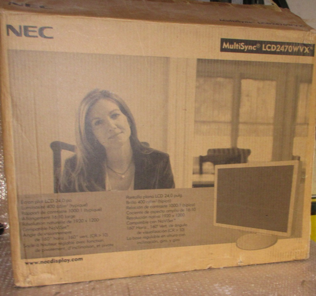 NEC MultiSync LCD2470WVX 24" Monitor  WITH POWER CORD.
