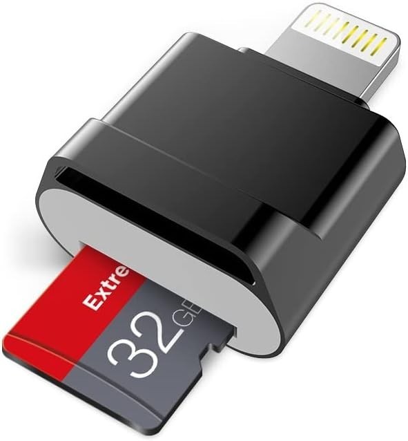 Apple MFi Certified Micro SD Card Reader for iPhone & iPad