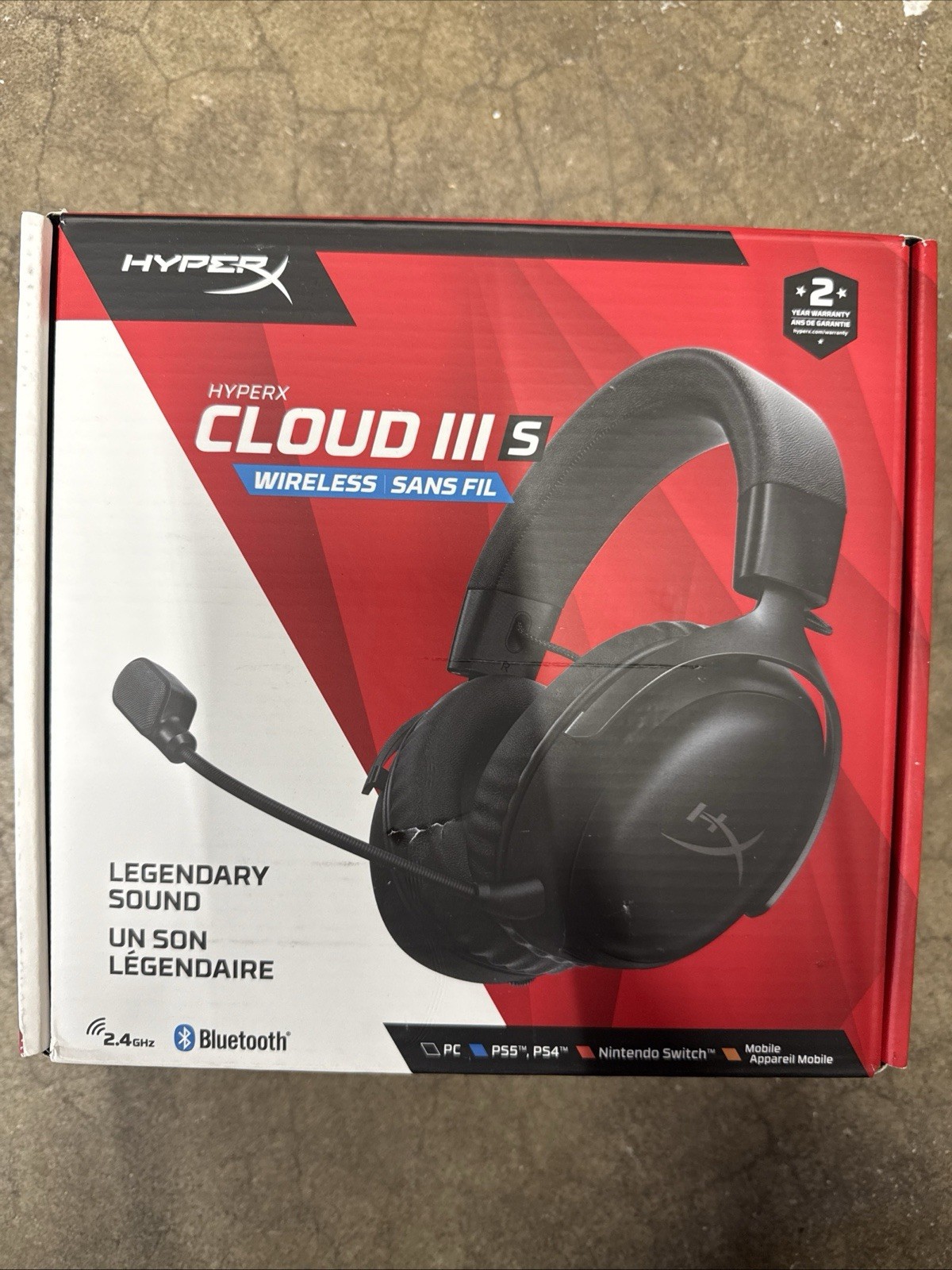HyperX Cloud III S Wireless Black-Red Gaming Headset (Instant Pair)