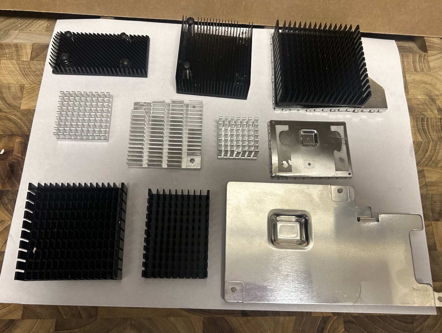 Assorted Aluminum Heat Sink Lot Anodized Black Silver Thermal Cooling DIY Craft