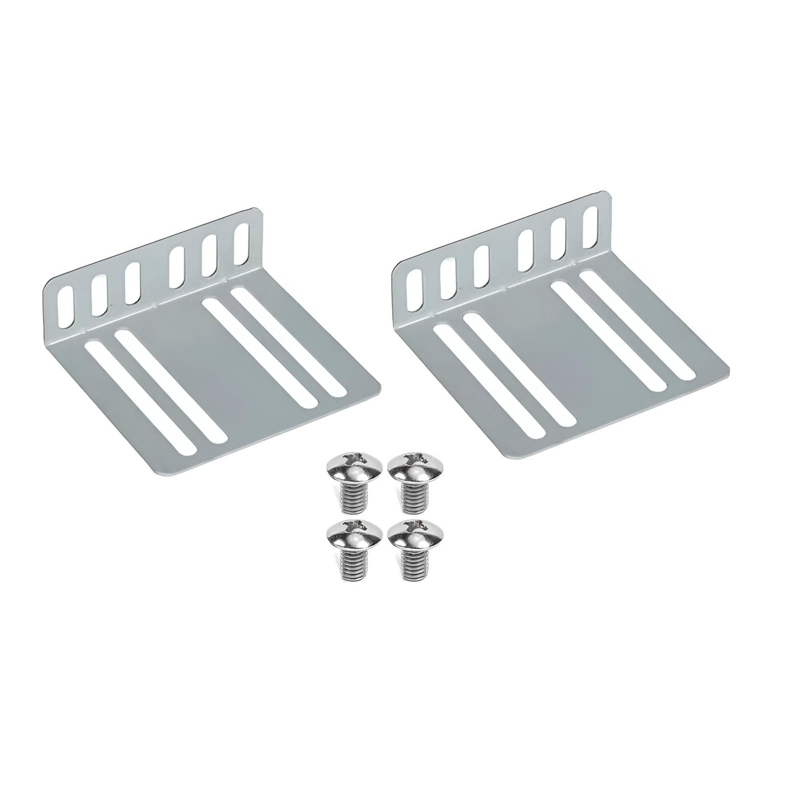 2 DIN Car Stereo Mounting Kit – Universal Metal L Brackets with Screws for Do...