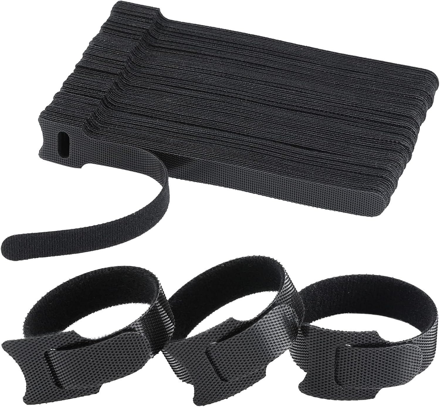 MVYC 120PCS 6 Inch Reusable Cable Ties Wire Cord 6 (Black), Black