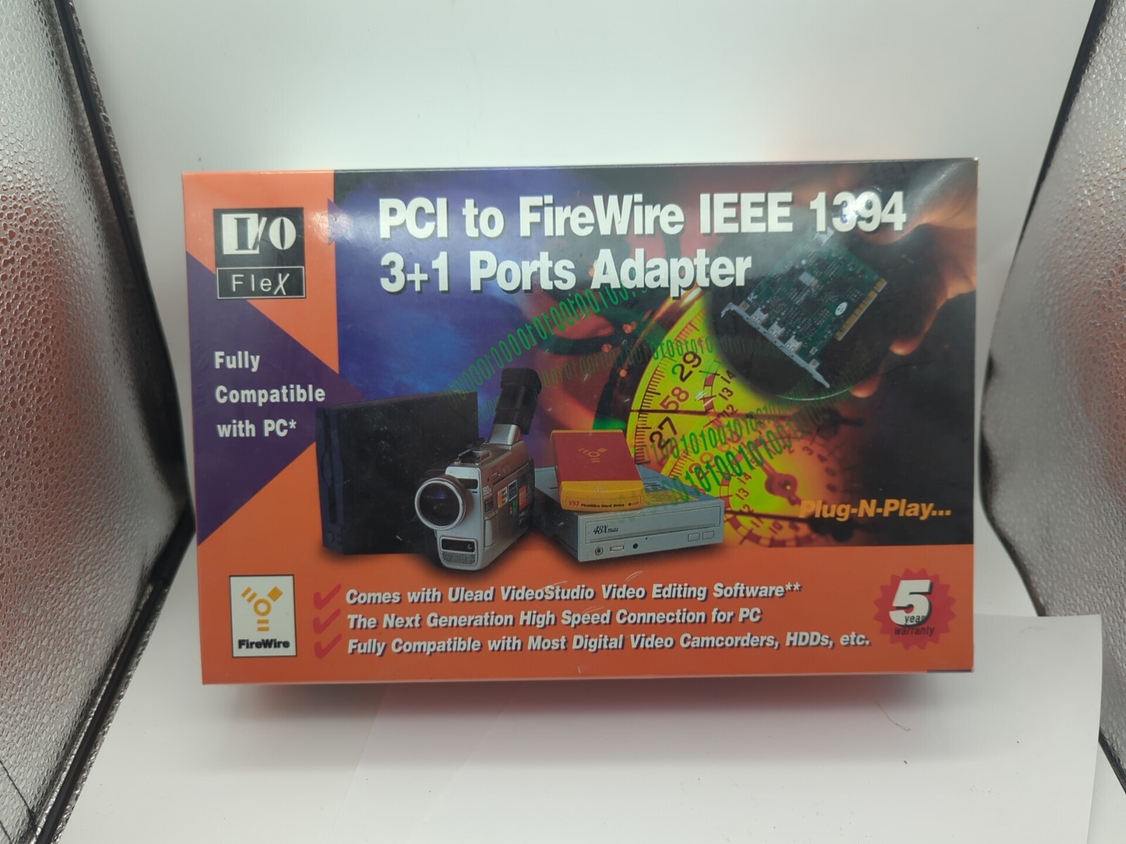 IOFLEX PCI to Firewire IEEE 1394 3+1 Ports Host Adapter VINTAGE SEALED