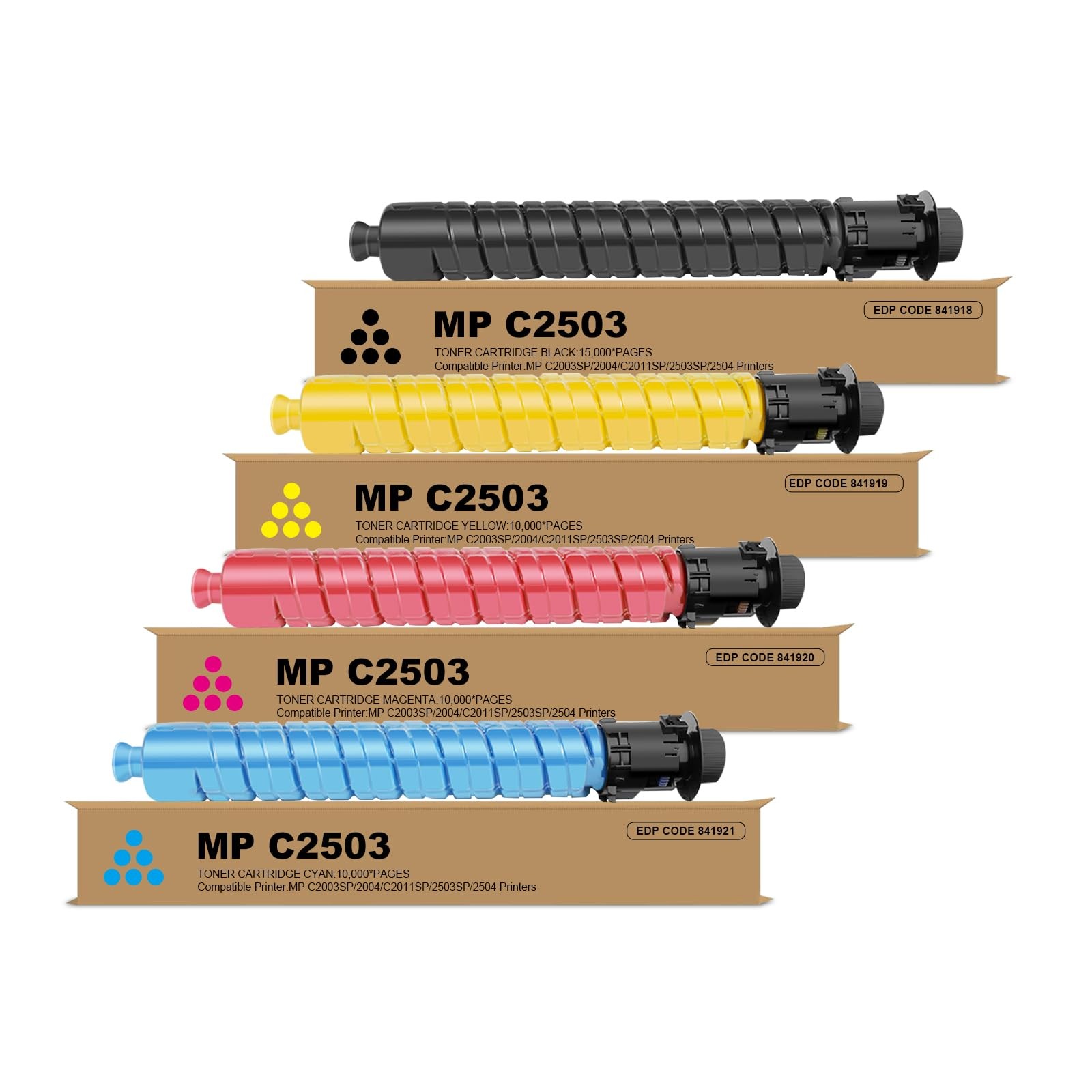 High Yield MP C2503 Toner Cartridge Compatible with Ricoh MP C2503 Printer