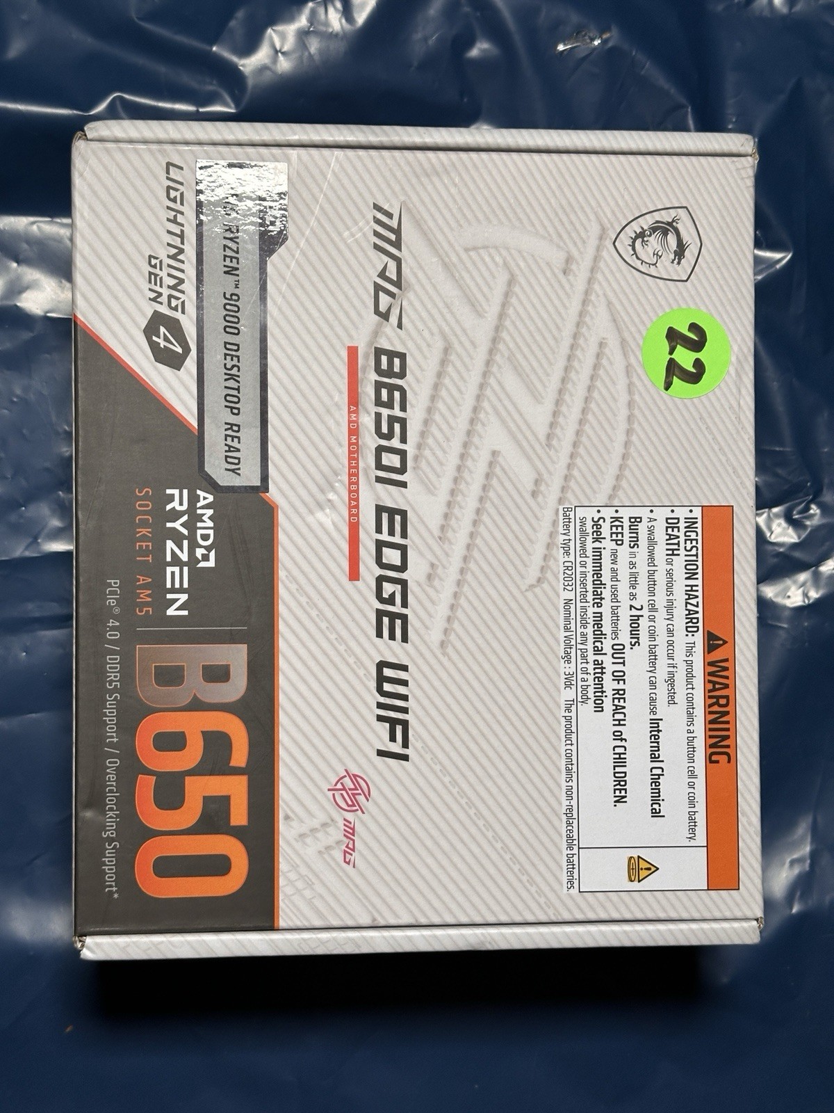 MSI MPG B650I Edge WiFi Gaming Motherboard (AMD Ryzen 9000/8000/7000