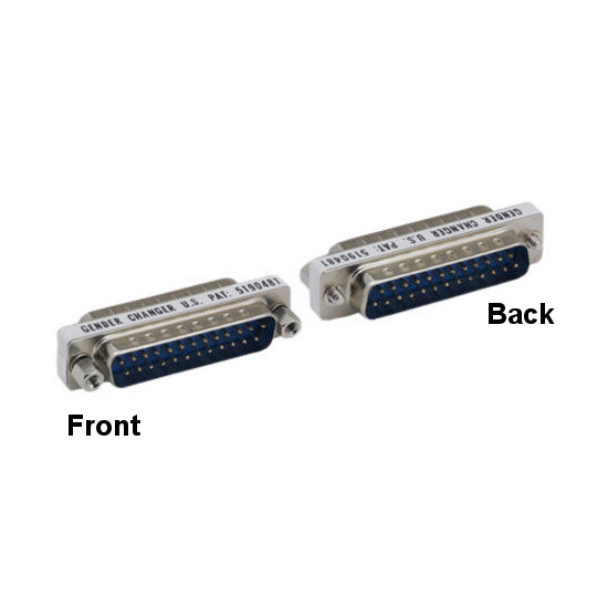10x DB25 Male to Male Mini Adapter 25Pin Low Profile Changer Printer/Scanner