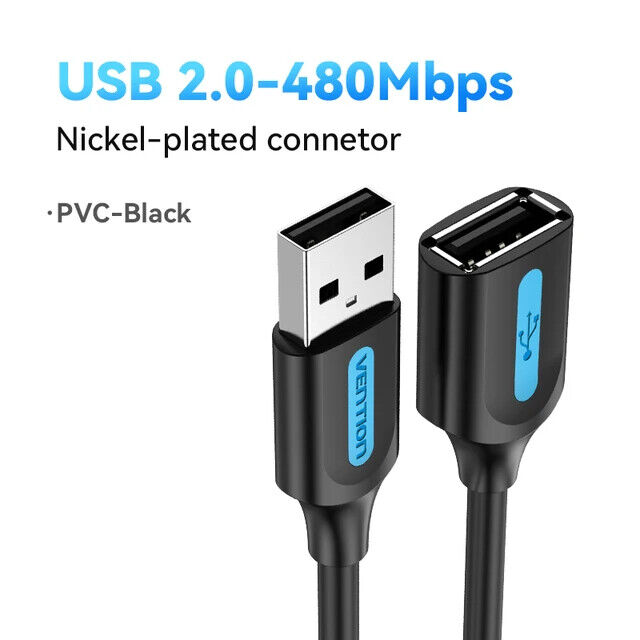 Vention USB to USB Cable USB 3.0 2.0 Male to Female Extension Cable USB 3.0 Cord