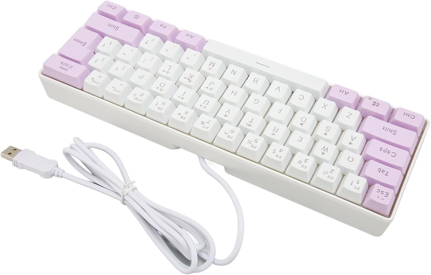 SAMA wired mechanical gaming keyboard featuring a 60% compact layout with 61 key
