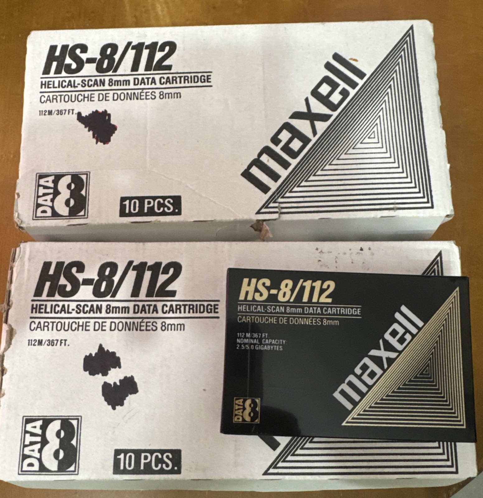 MAXELL HS-8/112 Helical-Scan 8mm Data Cartridge Brand New 2x Boxes of 10pcs