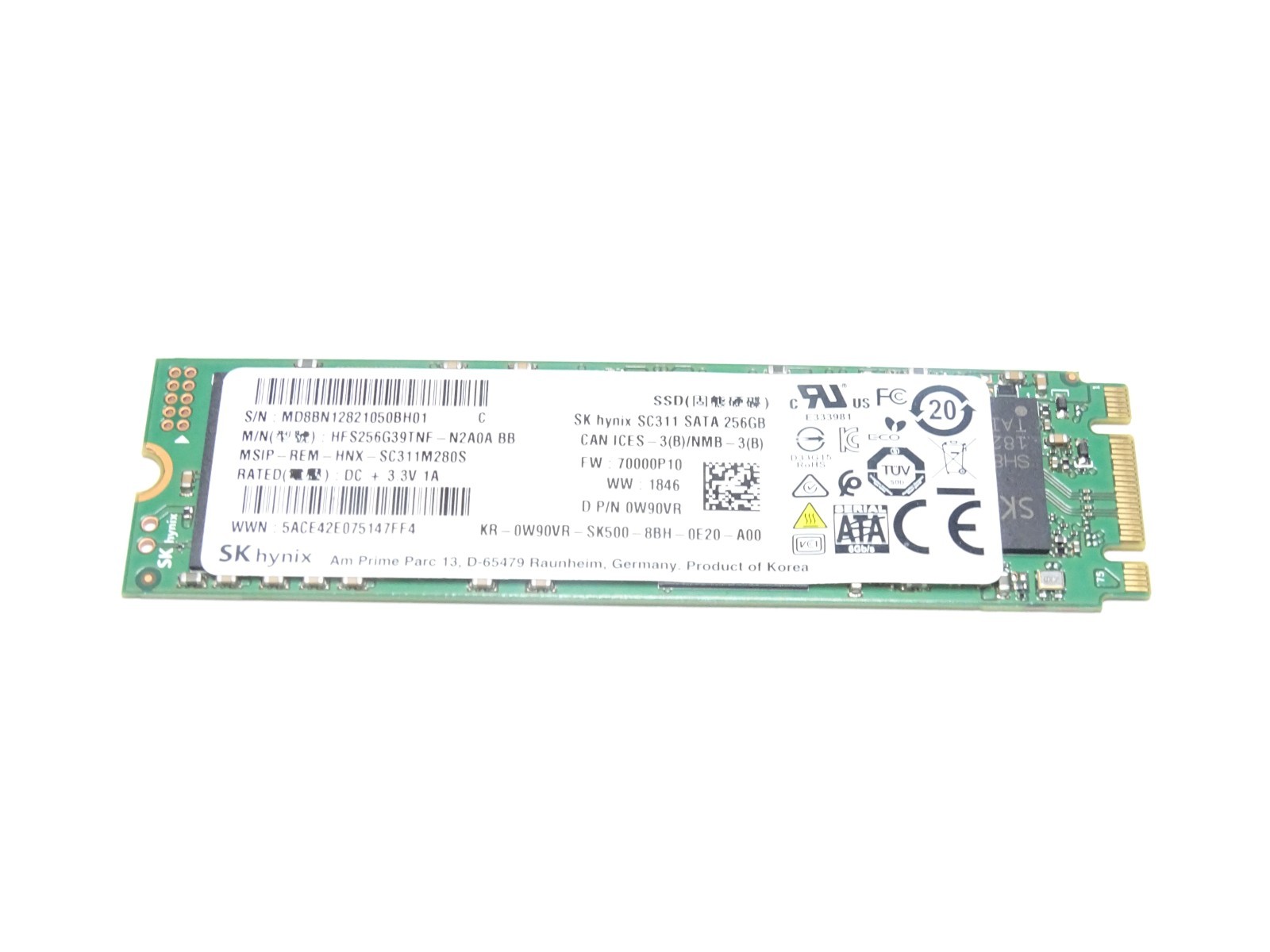 SK hynix SC311 256GB SATA SSD 2.5" 7mm Internal Solid State Drive 99% Health