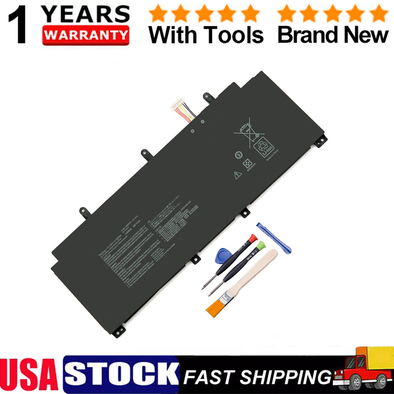 C41N2009 Battery For ASUS ROG Flow X13 GV301 GV301RC GV301RE PV301QH 15.48V 62Wh