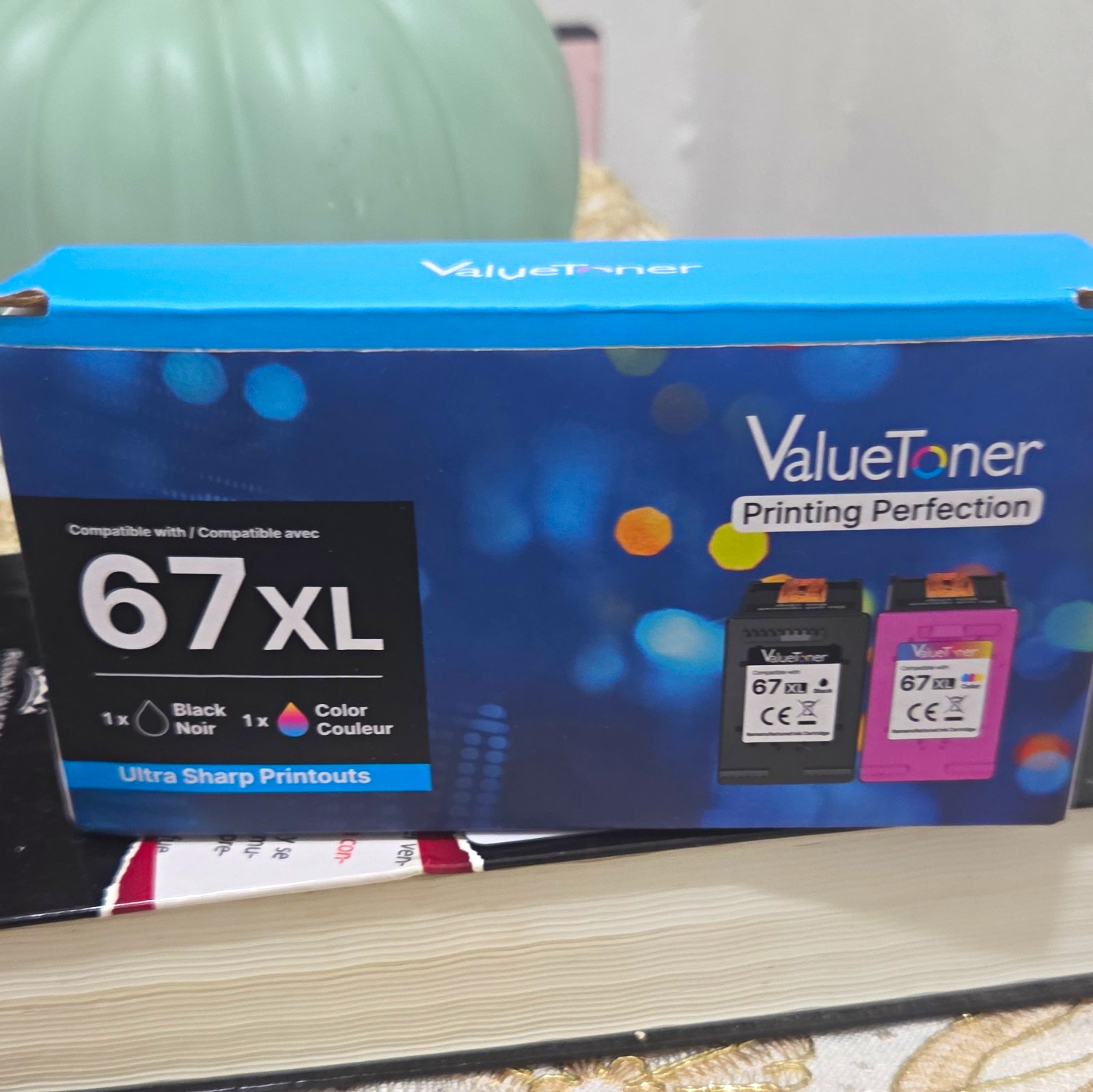 ValueToner 67XL Compatible for HP Inkjet Cartridges Black/Tri-Color 2PK