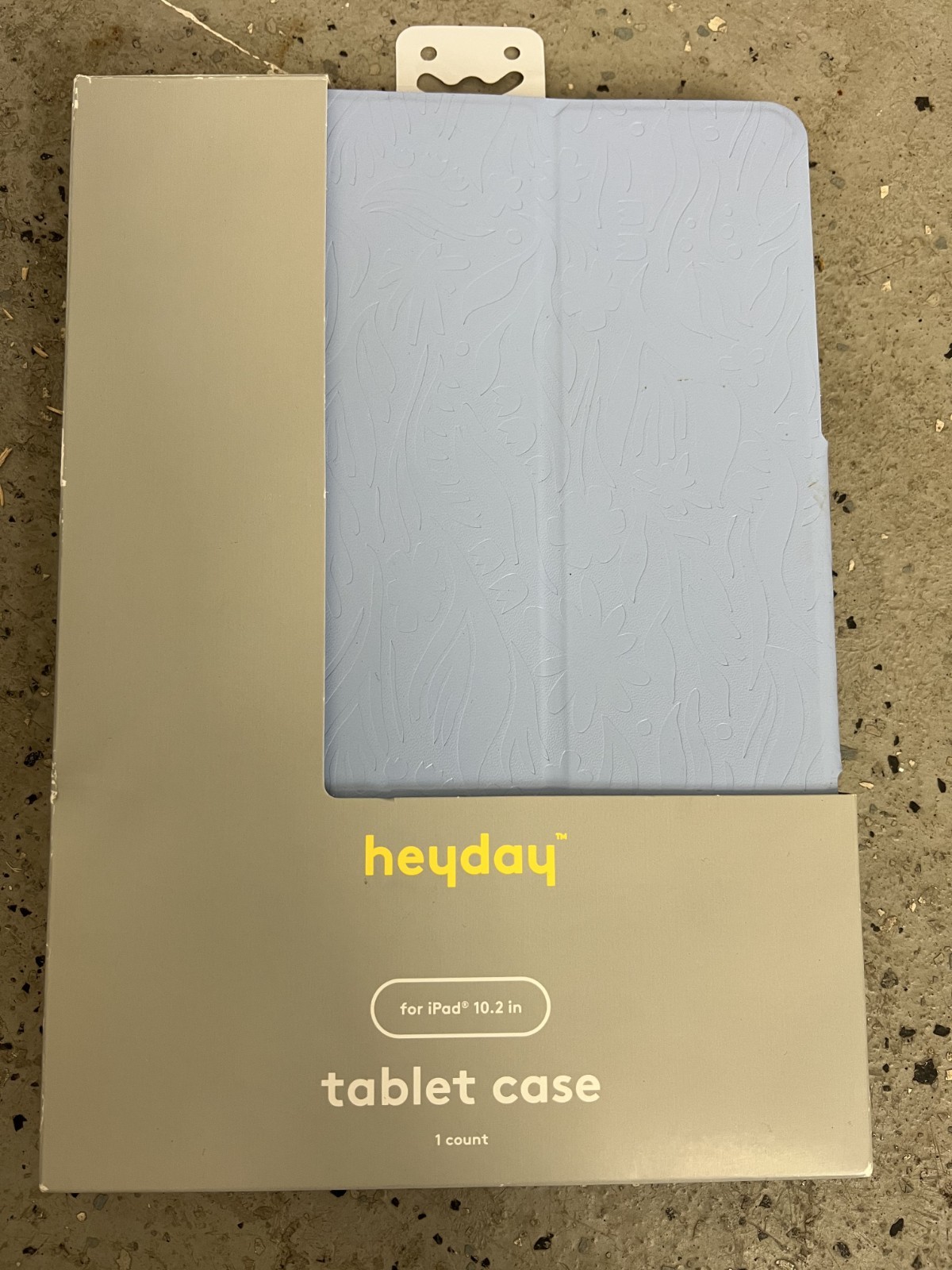 heyday iPad 10.2" Case Hard Tablet Cover Stand - Peri-Blue Debossed LOW PRICE