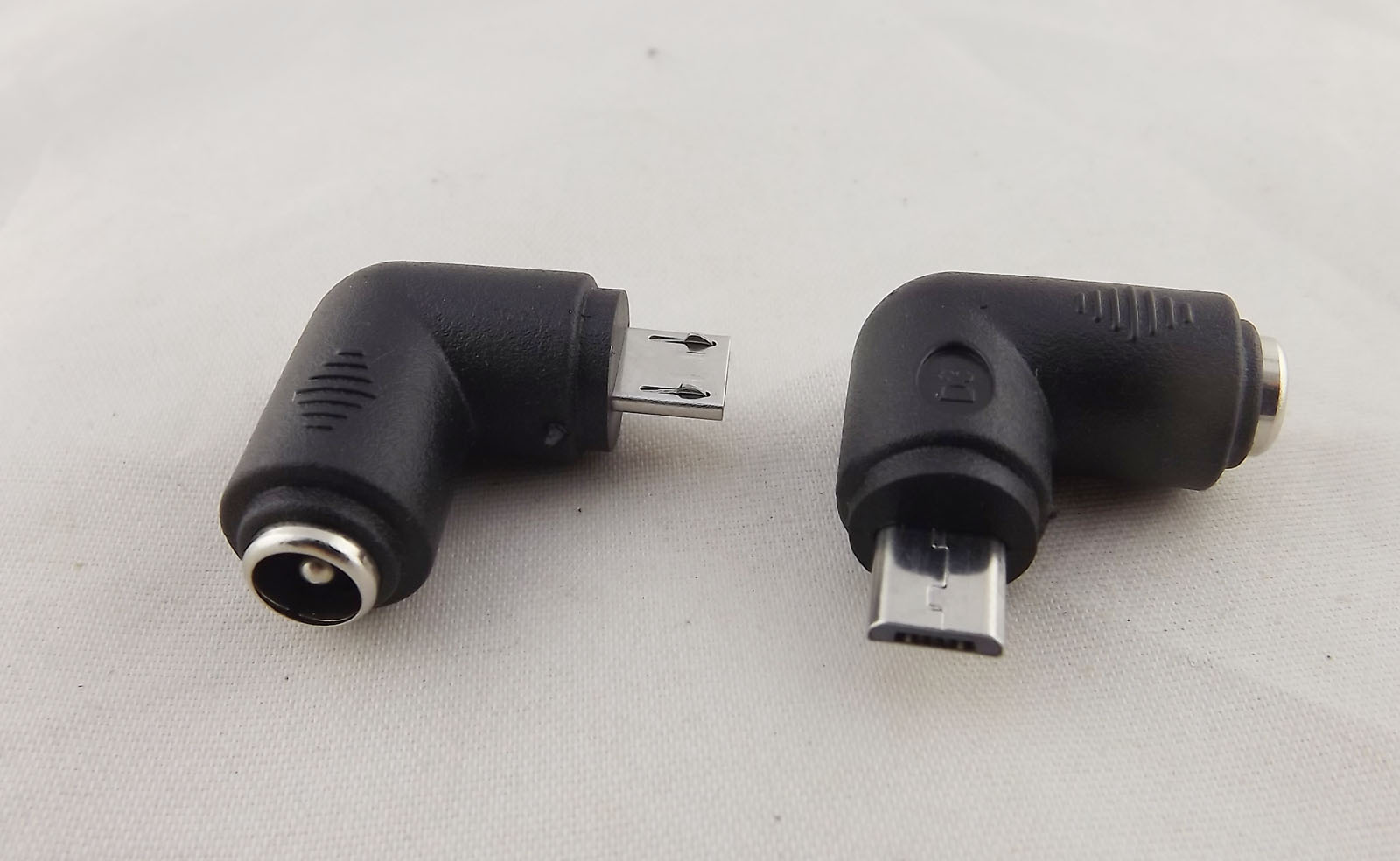 10x DC 5.5x2.1mm Female To Micro USB 5 Pin Male Right Angle Power Supply Adapter