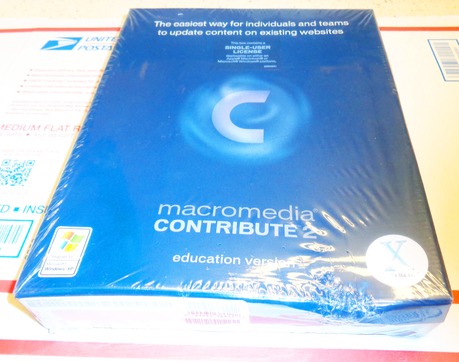 Macromedia Contribute 2 Education Version Windows XP Mac OS X Vintage Software