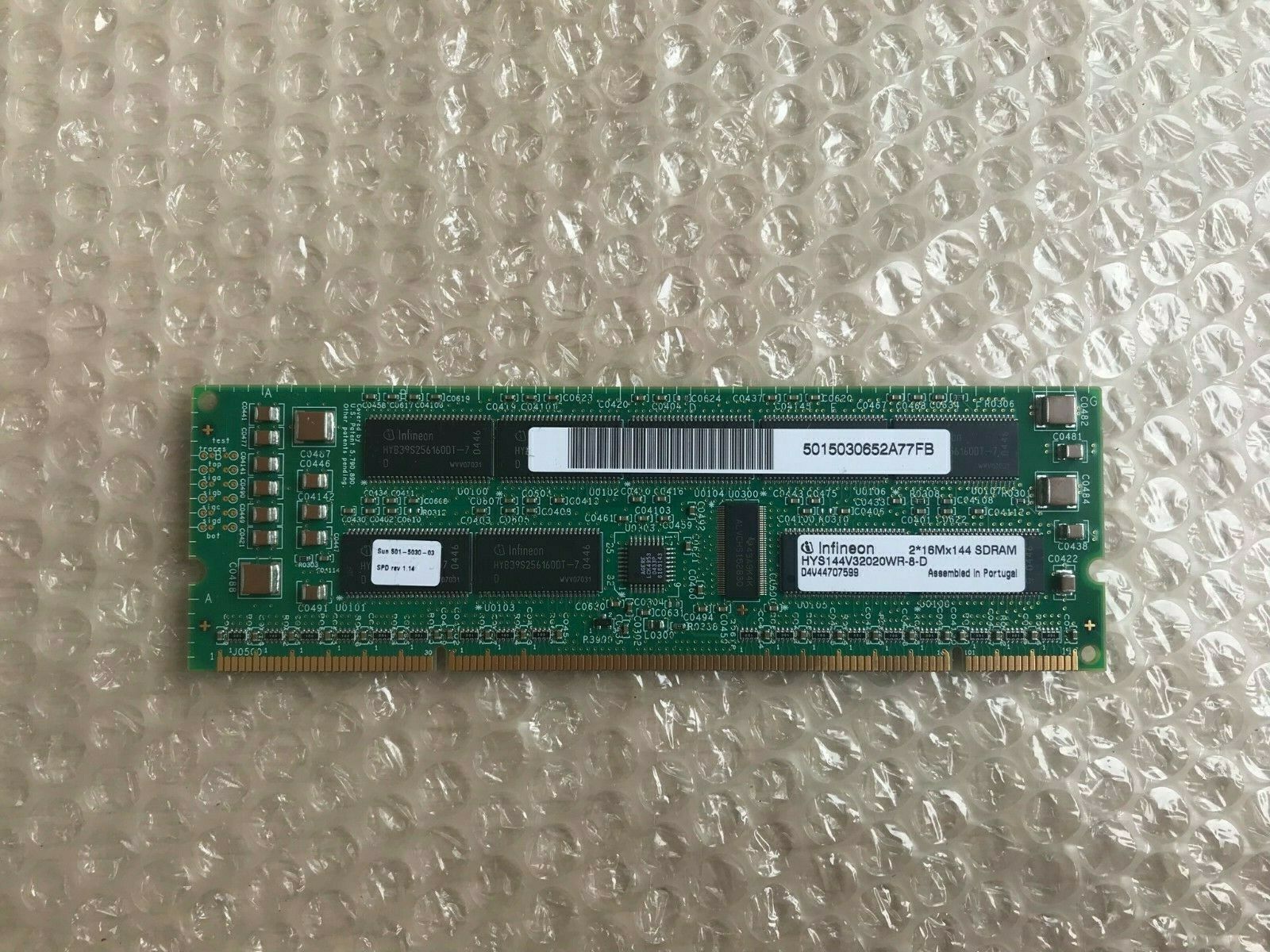 Infineon HYS144V32020WR-8-D (512MB SDRAM) Memory Module / Sun P/N 501-5030-03