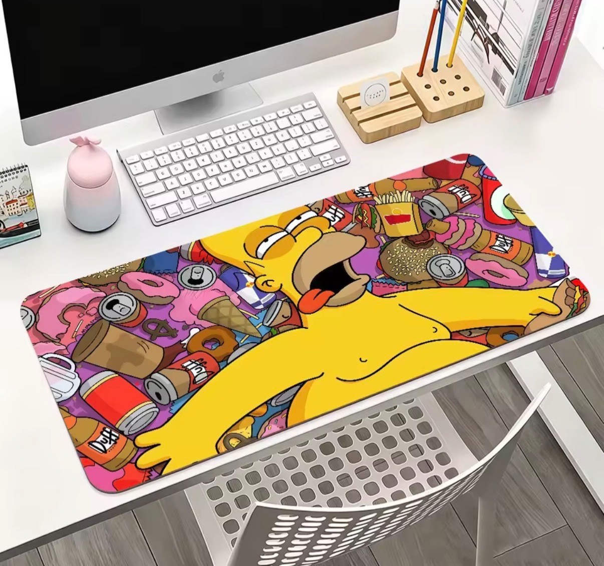 Homer Simpson Mouse Pad | The Simpsons Bart Gaming + PC Desk Mat