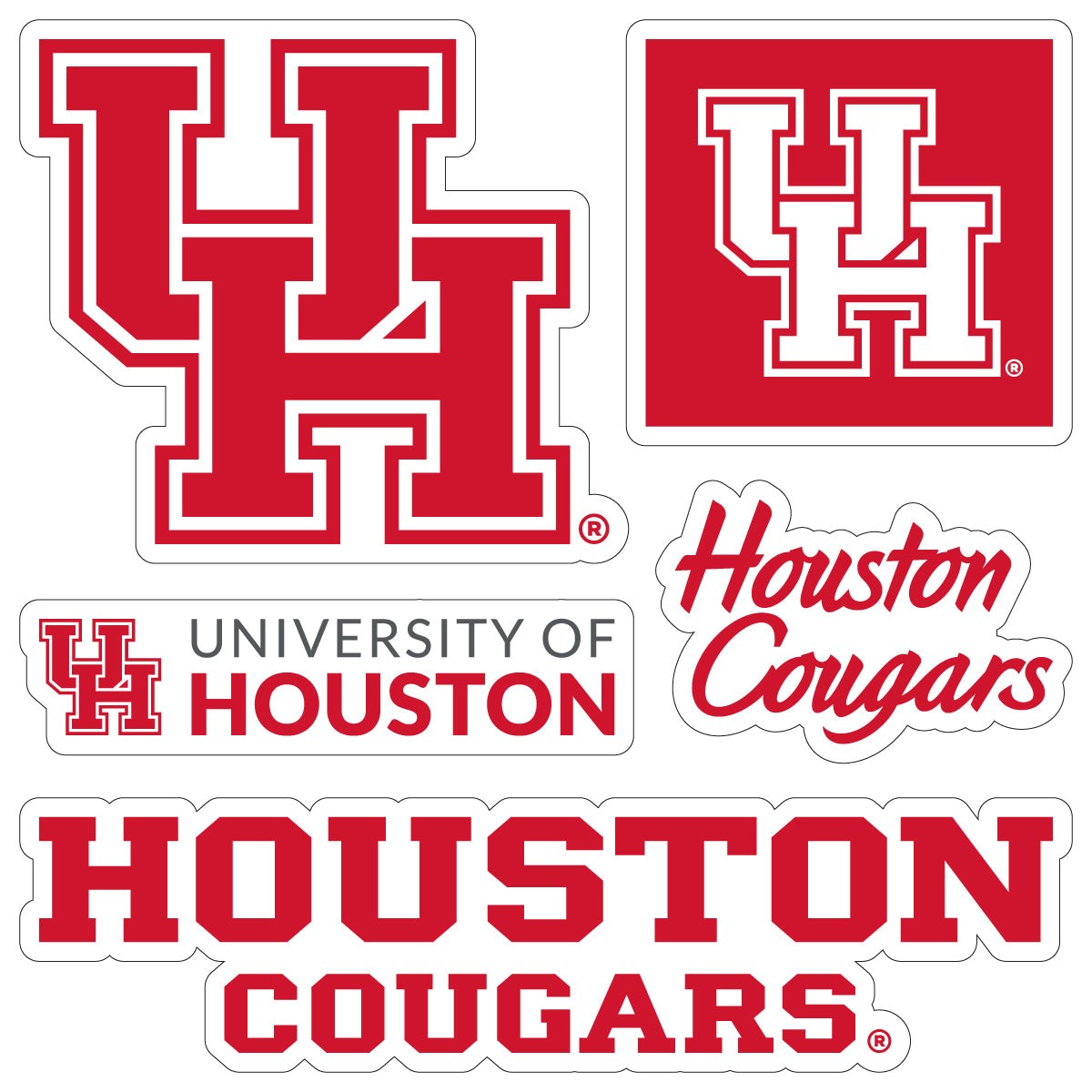 University of Houston Sticker Multipack - College Spirit Set