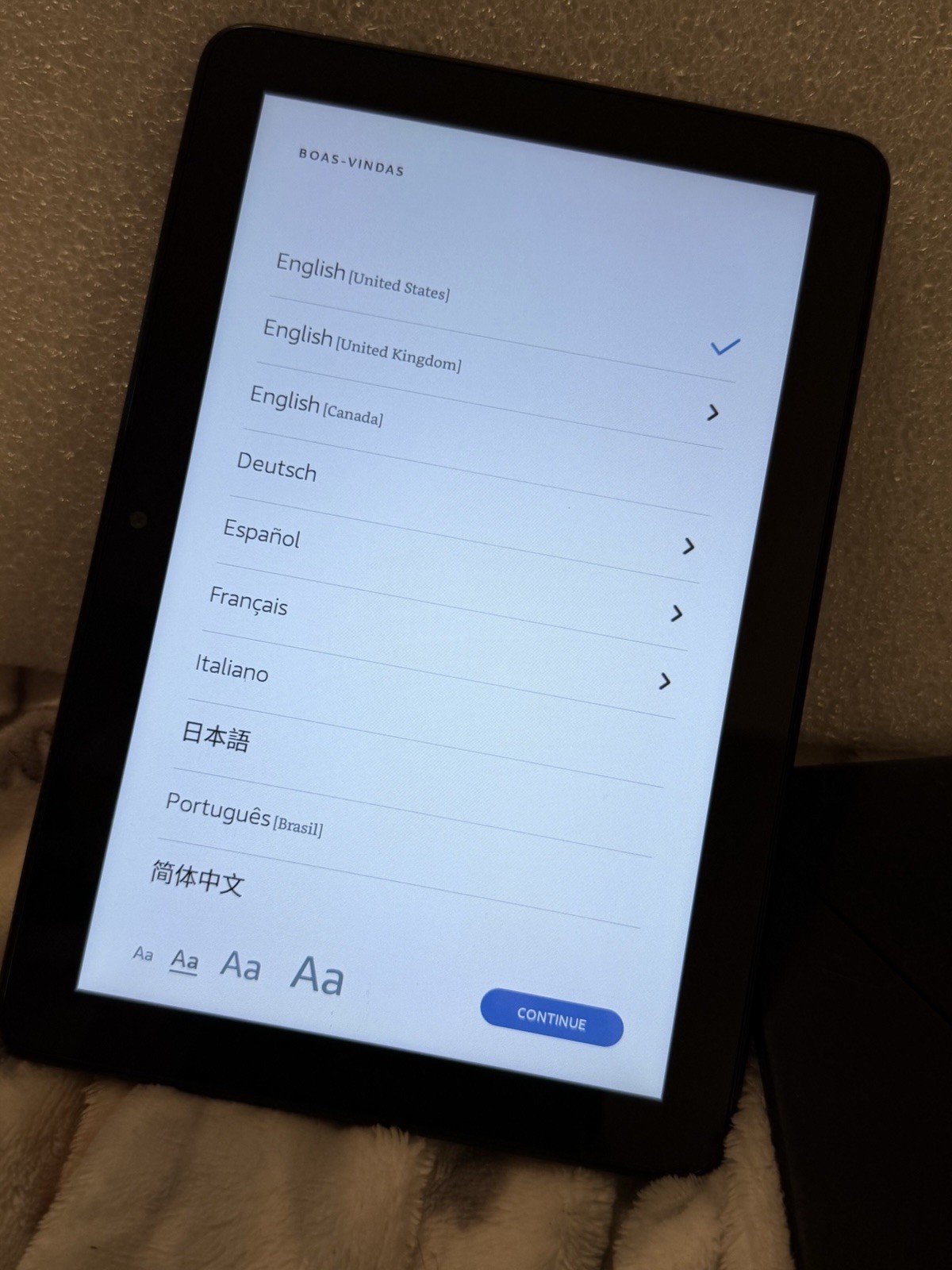 Amazon Fire 8in Wi-Fi Tablet Black with Folding Case included.