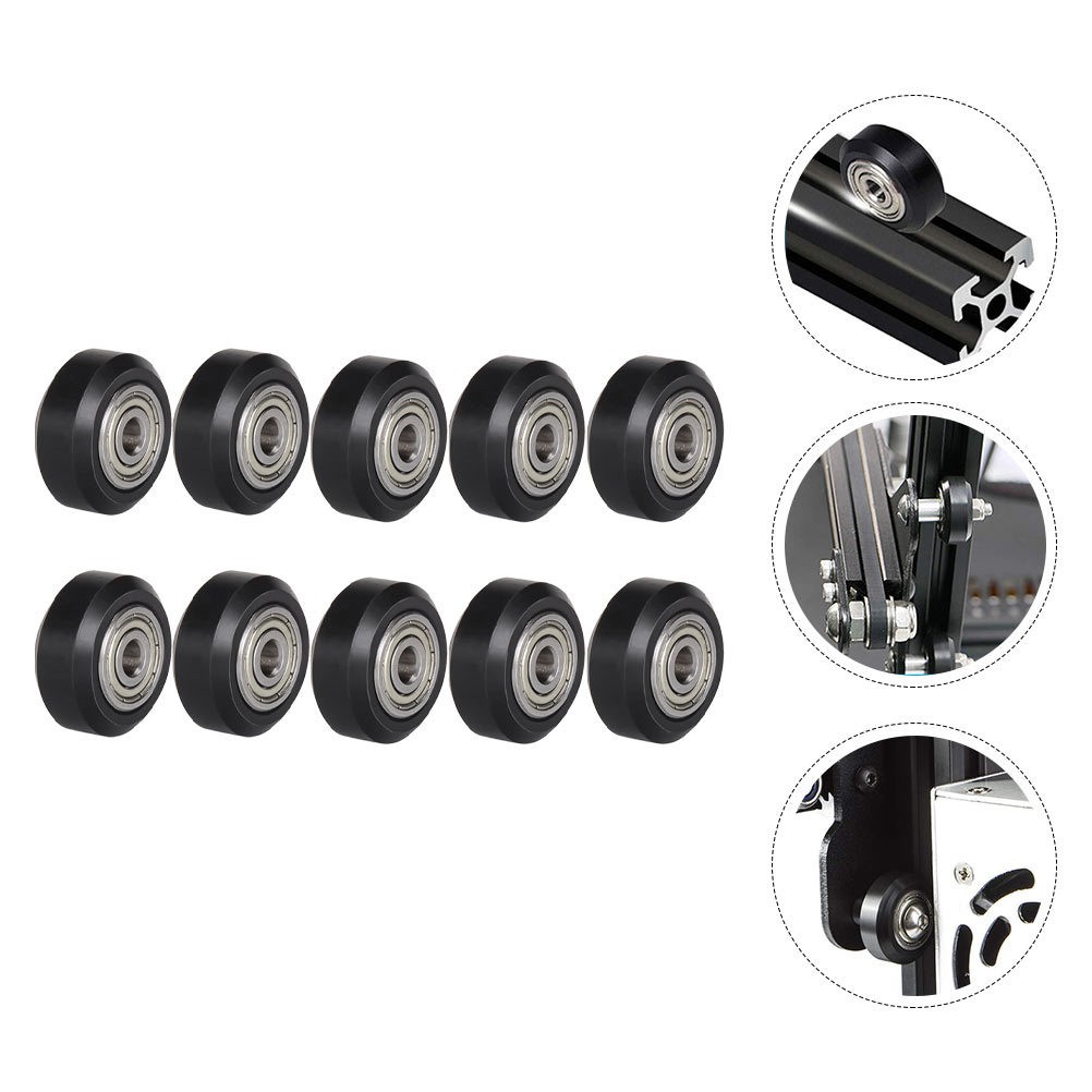 Reusable Plastic Printer Pulley Wheel Kit V Groove Bearing Passive Round Wheel