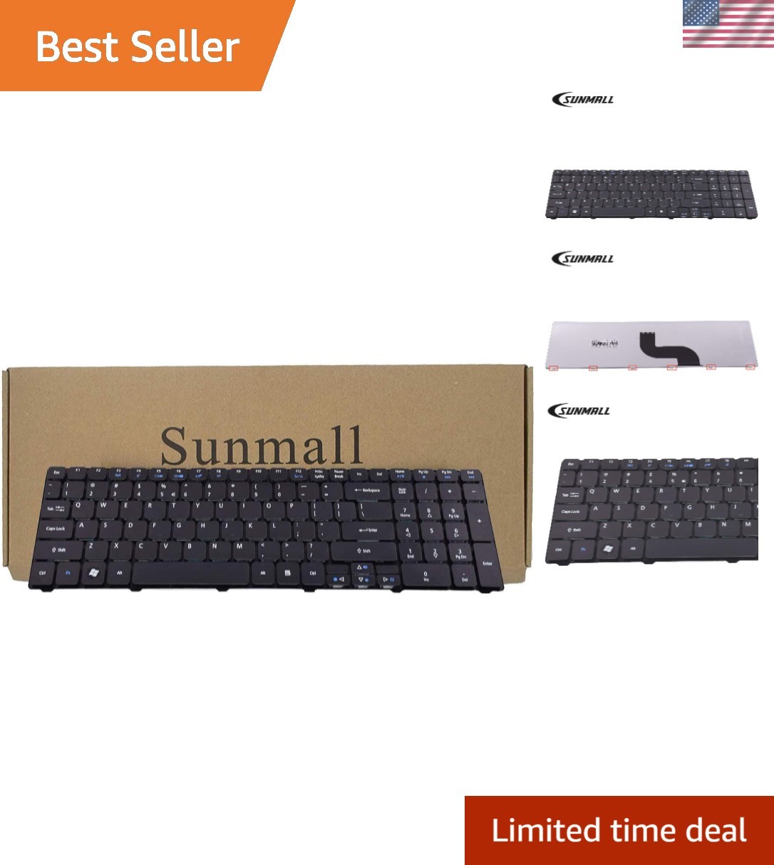 Mechanical Keyboard Replacement for Acer Aspire - USB & Ribbon Cable Included