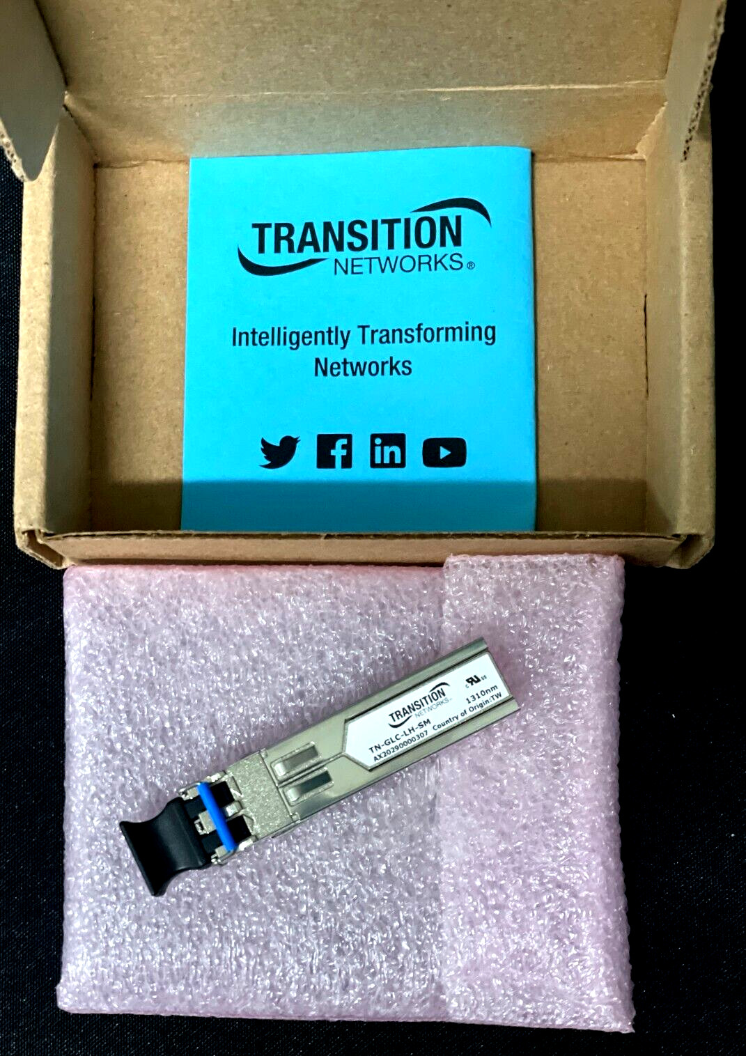 Transition Networks 1000 Base LX LC SFP Module TN-GLC-LH-SM ✅❤️️✅❤️️ NEW
