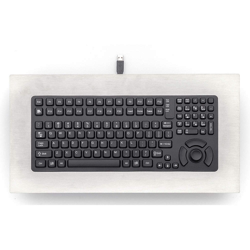 IKEY PM-5K-FSR-USB Keyboard,Black,1.58" H 33JP64