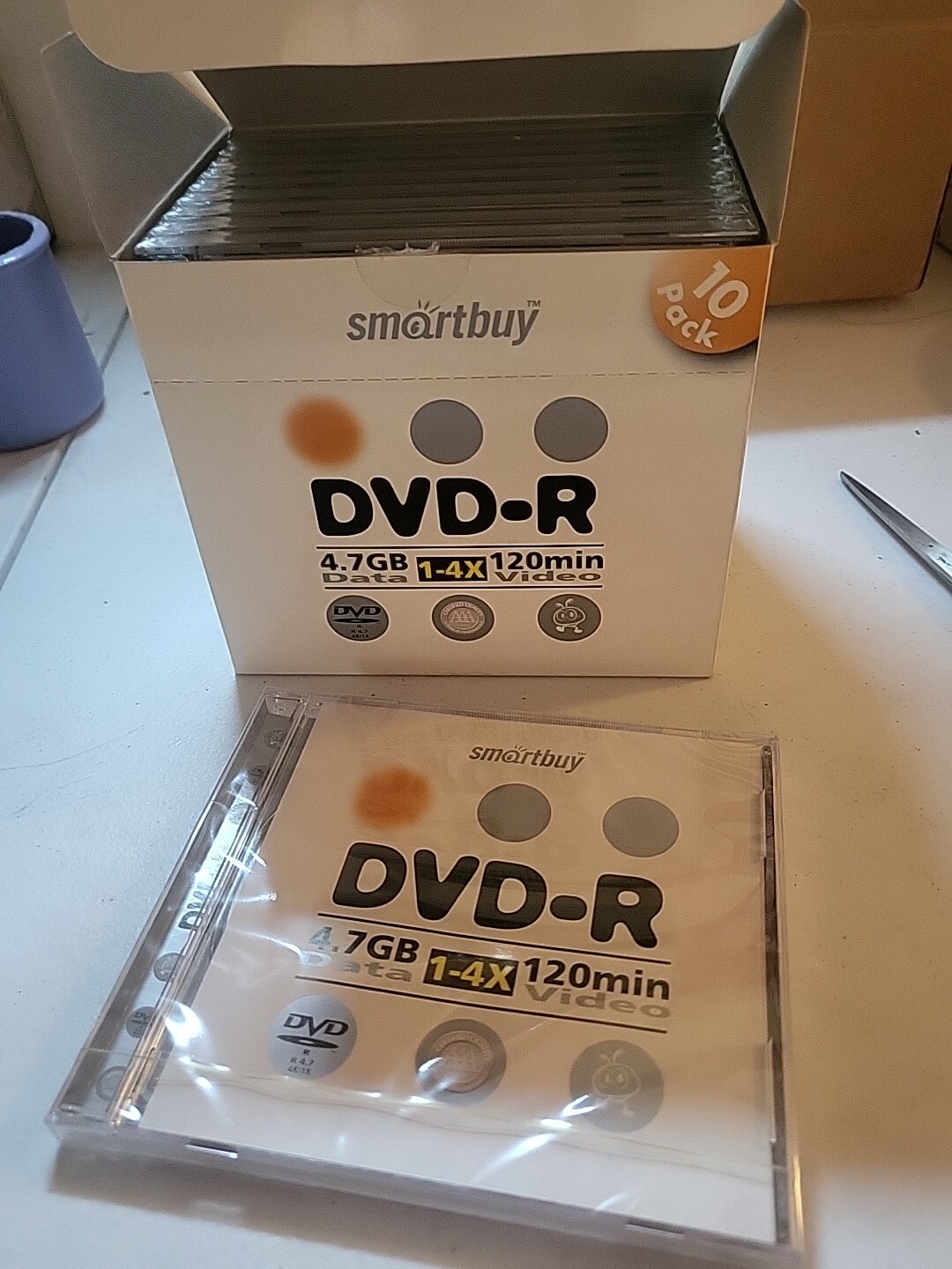 Smart Buy DVD-R 16x 4.7GB Blank Disc with all seal individual case x 10 pcs