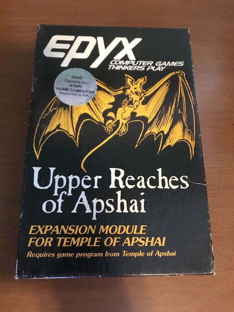 Epyx Upper Reaches Exp Module Temple of Apshai Vintage Atari 400/800 Disk Game