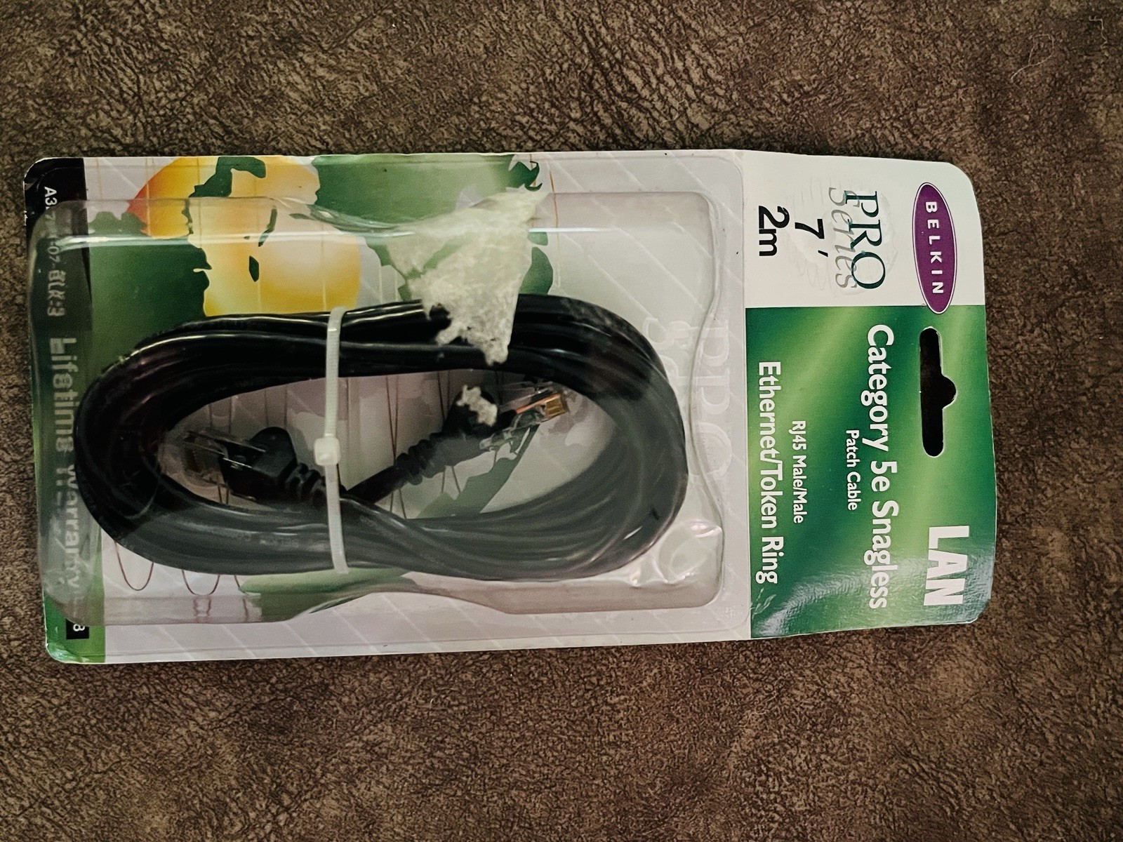 Belkin Pro Series Cat 5e Snagless Patch Cable. 7’ 2m. RJ45 Male/Male