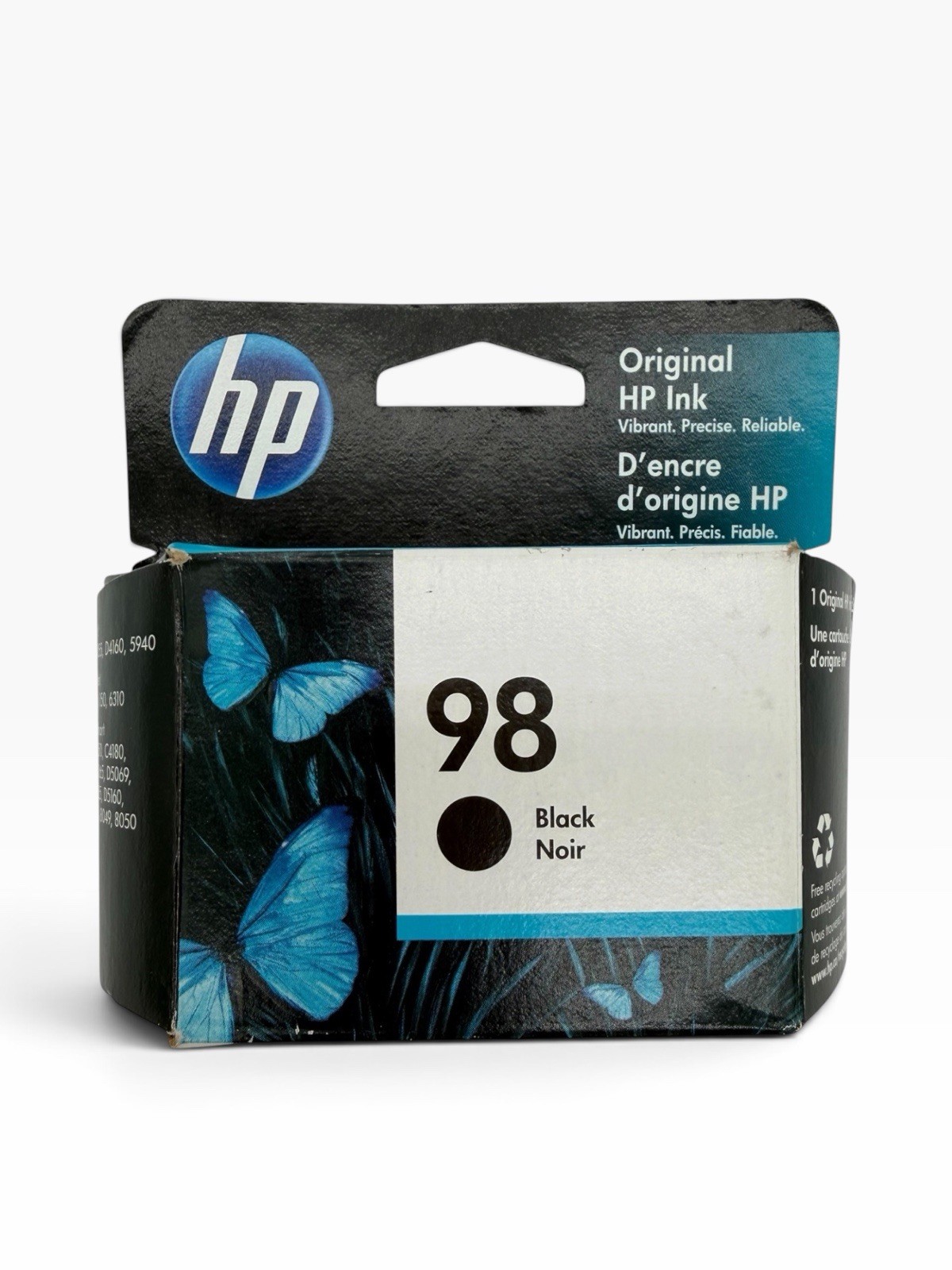 HP 98 Black Ink Cartridge Genuine OEM C9364WN New Factory Sealed Black