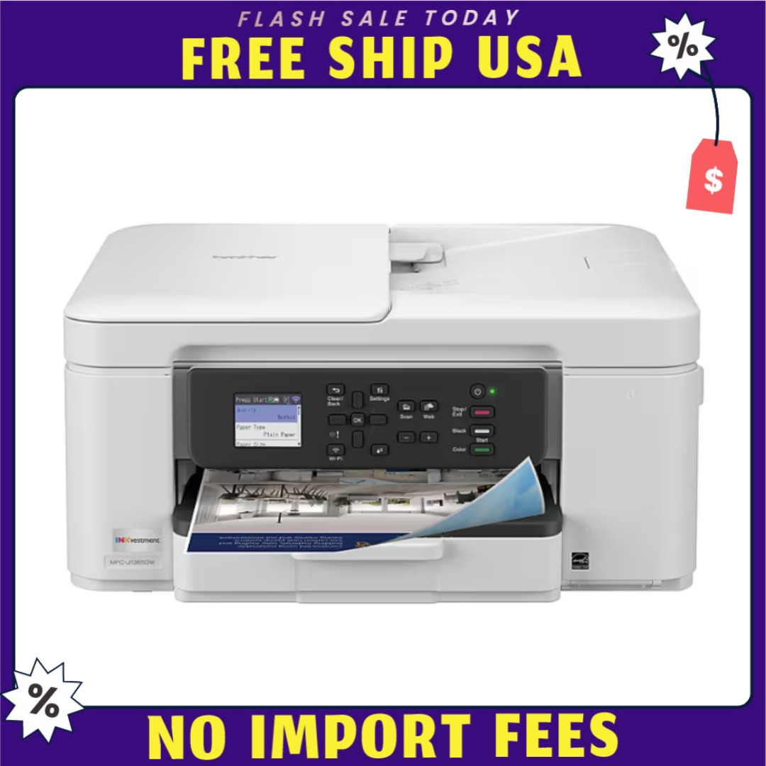 NEW Brother INKvestment MFC-J1365DW Wireless Color All-In-One Inkjet Printer