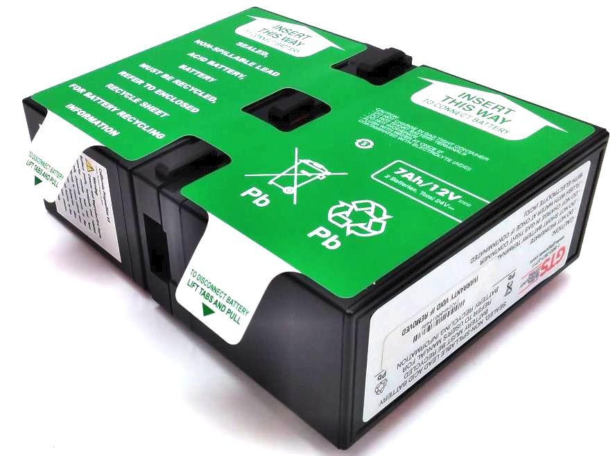 GTS Replacement Battery 7Ah 24V APCRBC123-GTS for APC BN1250 Back-UPS - 2 Pack