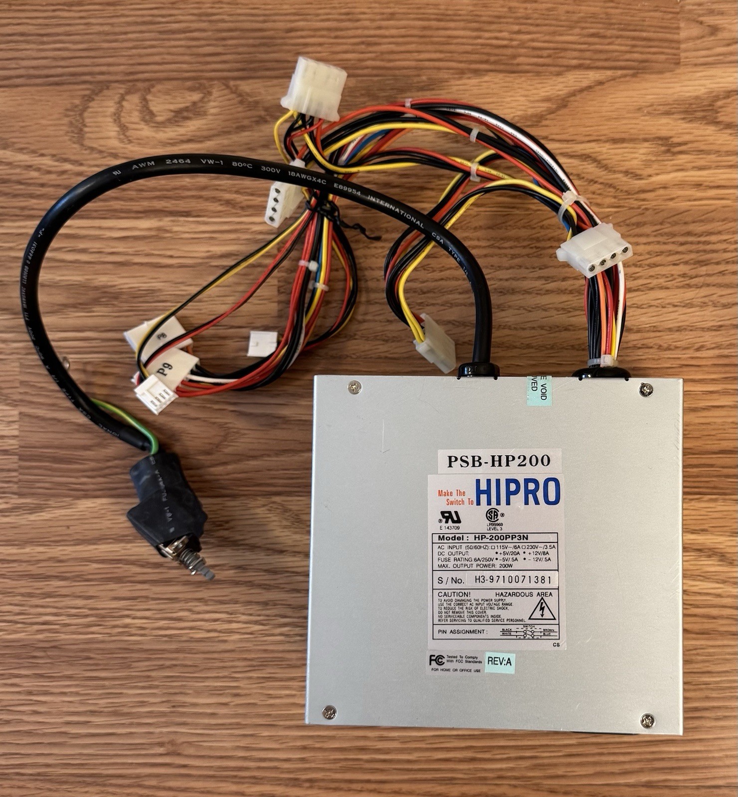 HIPRO HP-200PP3N PSB-HP200 200W POWER SUPPLY