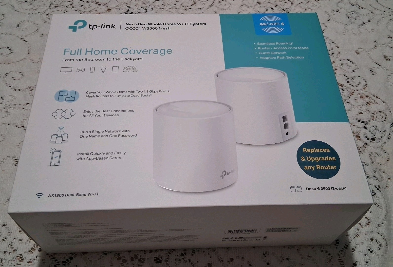 TP-LINK Deco W3600 Wi-Fi 6 AX1800 Mesh WiFi Router New Old Stock Unused