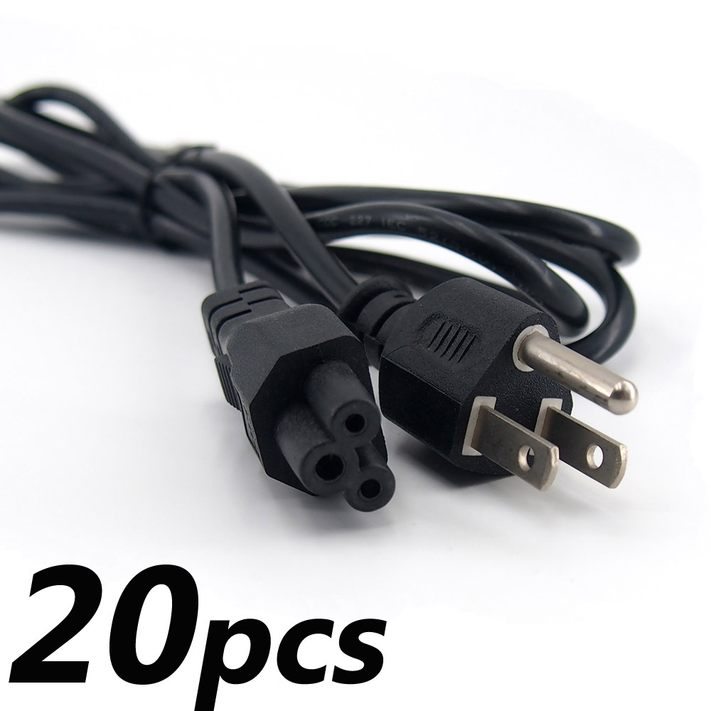 20 PACK 6FT 3 Prong Mickey Mouse Power Cord Cable for Laptop PC Printer Adapter