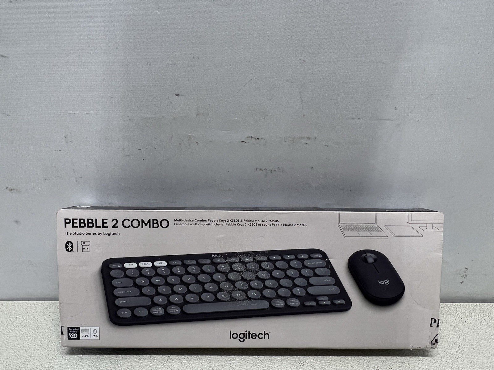 Logitech - Pebble 2 Combo Compact Wireless Scissor Keyboard and Mouse - Graphite