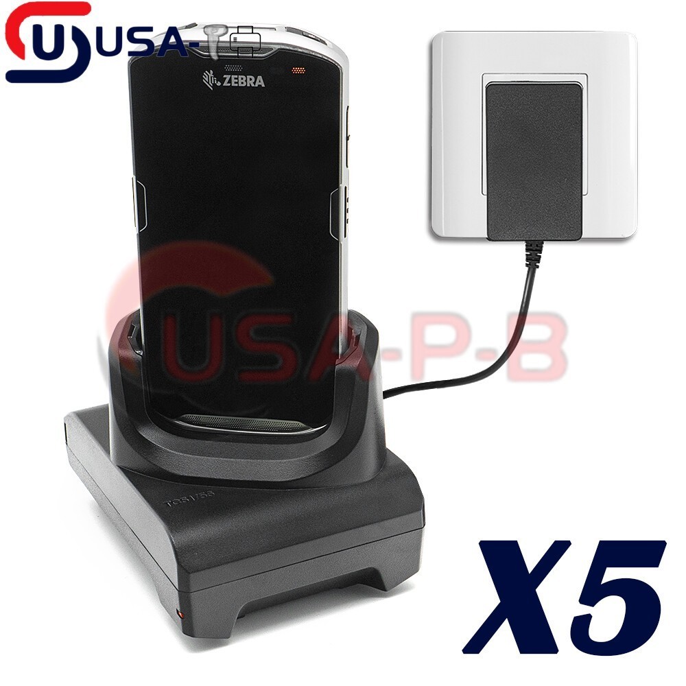 US 5PCS Charger Cradle For Zebra TC51 TC52 TC56 TC57 CRD-TC51-1SCU-01 TC52x 57x