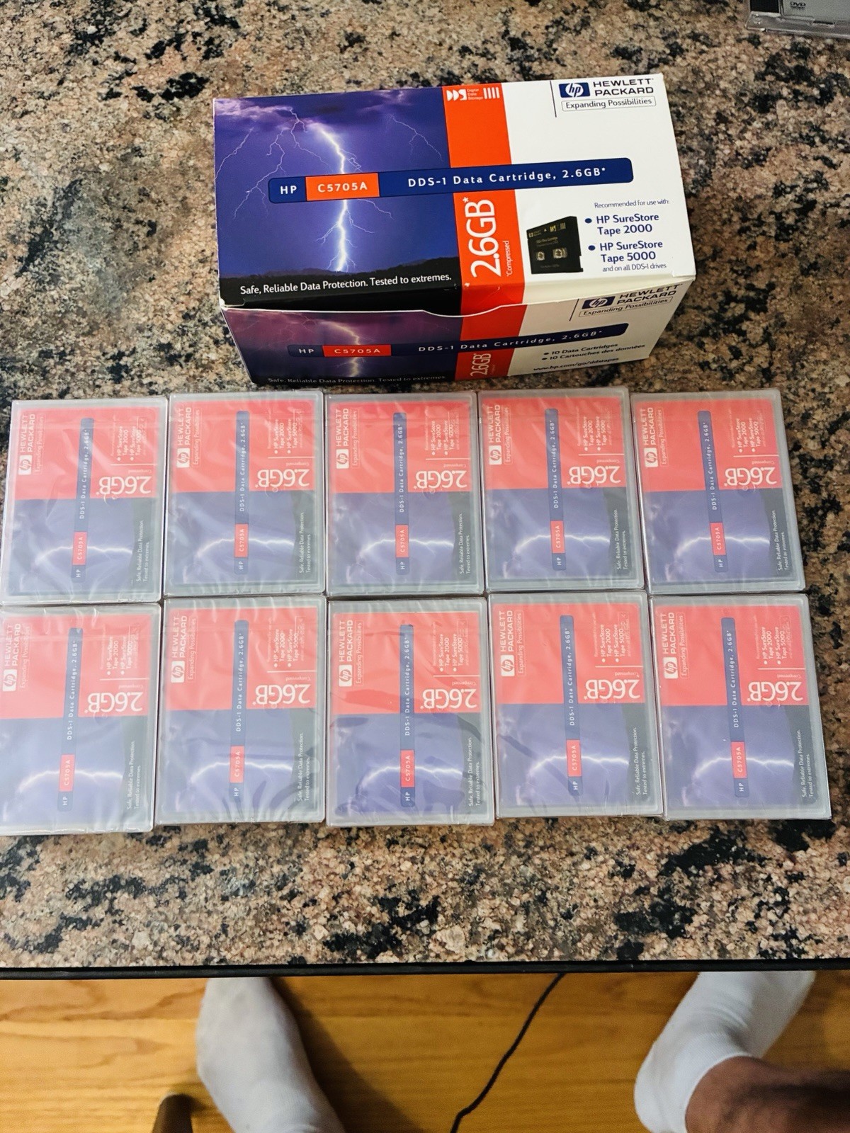 HP C5705A DDS-1 Data Cartridge 2.6GB - Box Of  10 BRAND NEW
