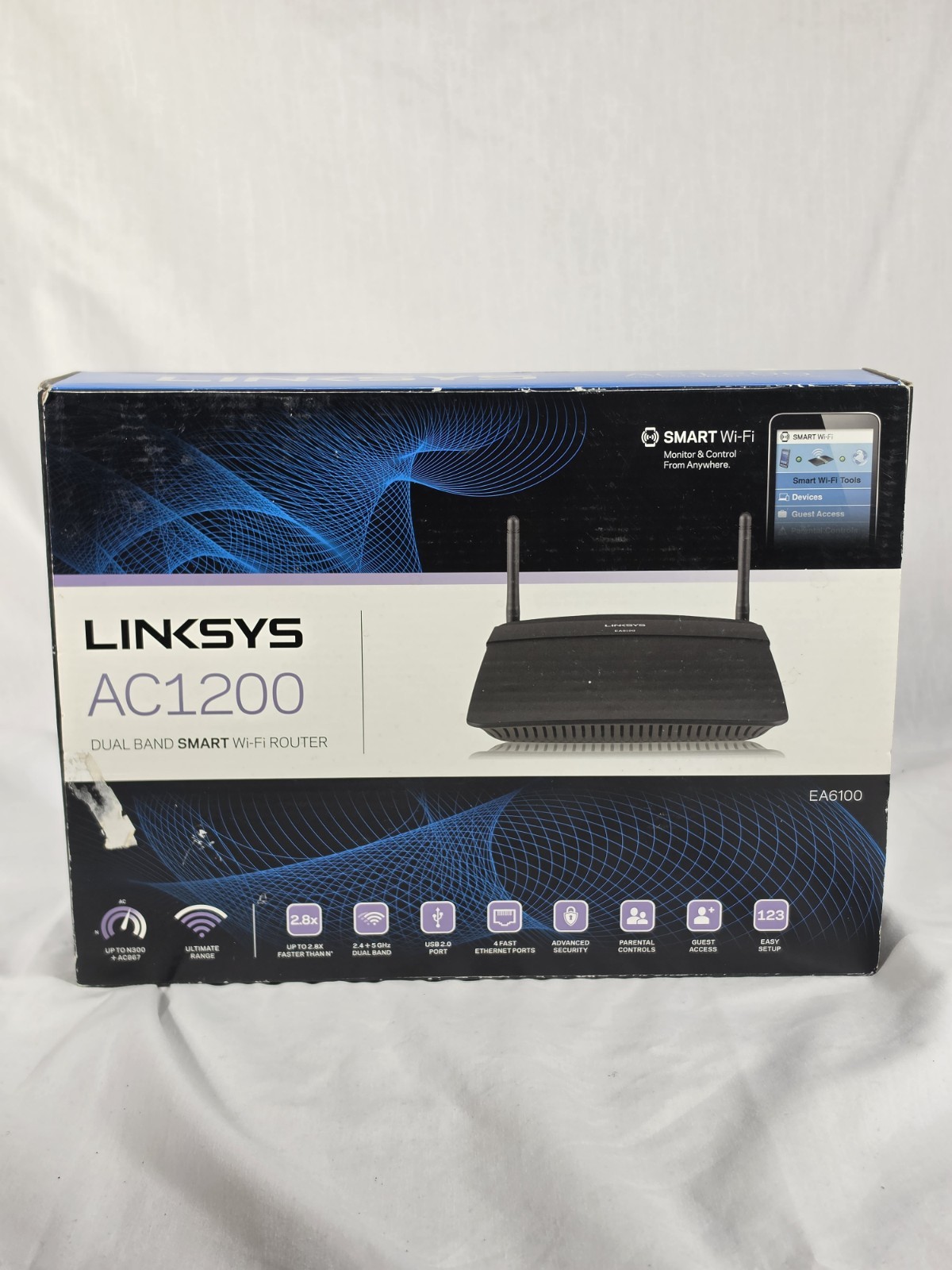 Linksys AC1200 EA6100 Dual-Band Smart Wi-fi Router