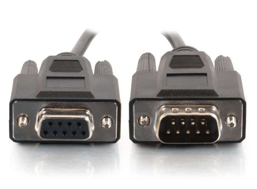 C2G 1FT DB9 M/F ALL LINES Extension Cable Black 25211