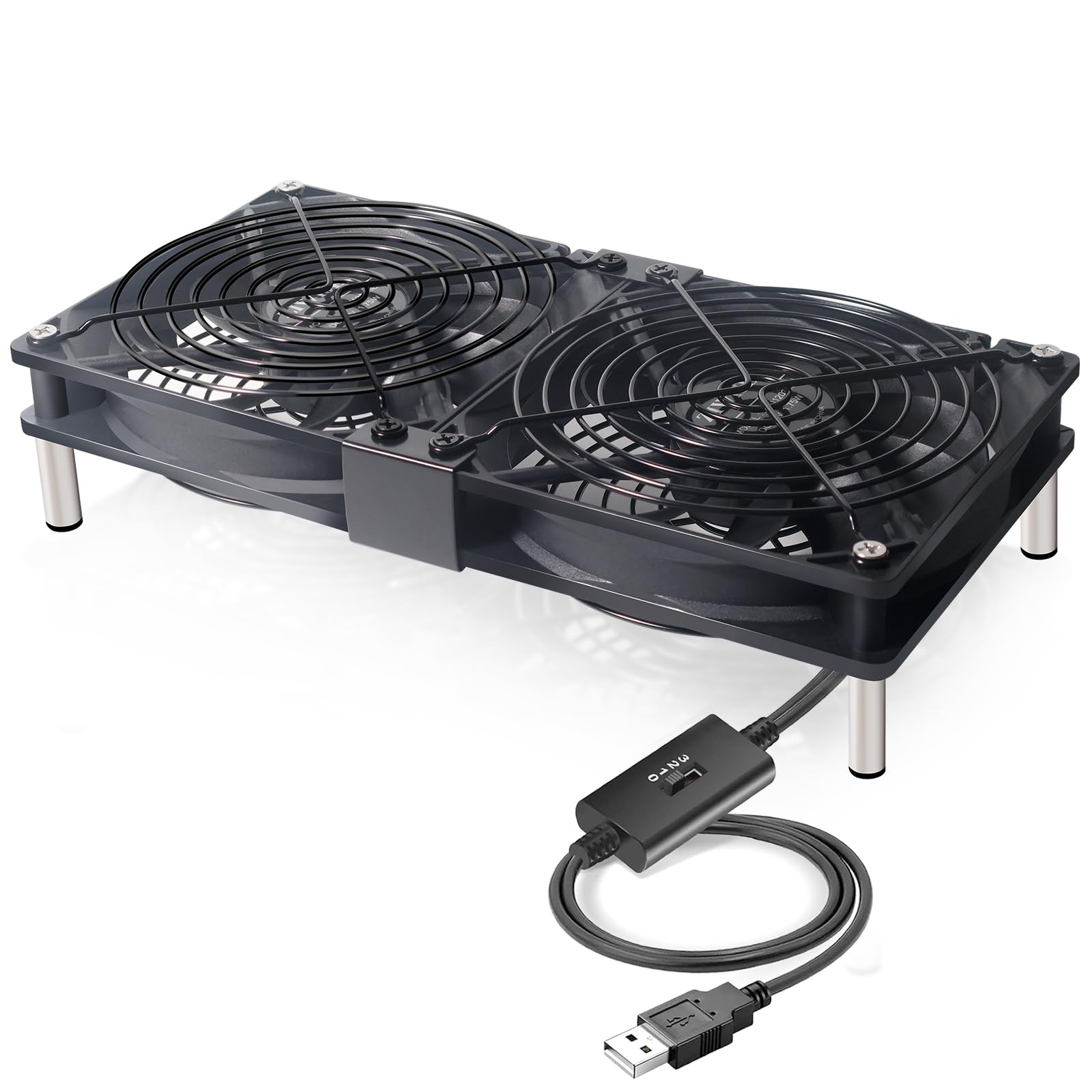 ZIWIJE Dual 120mm USB Cooling Fan Speed Controller 5V