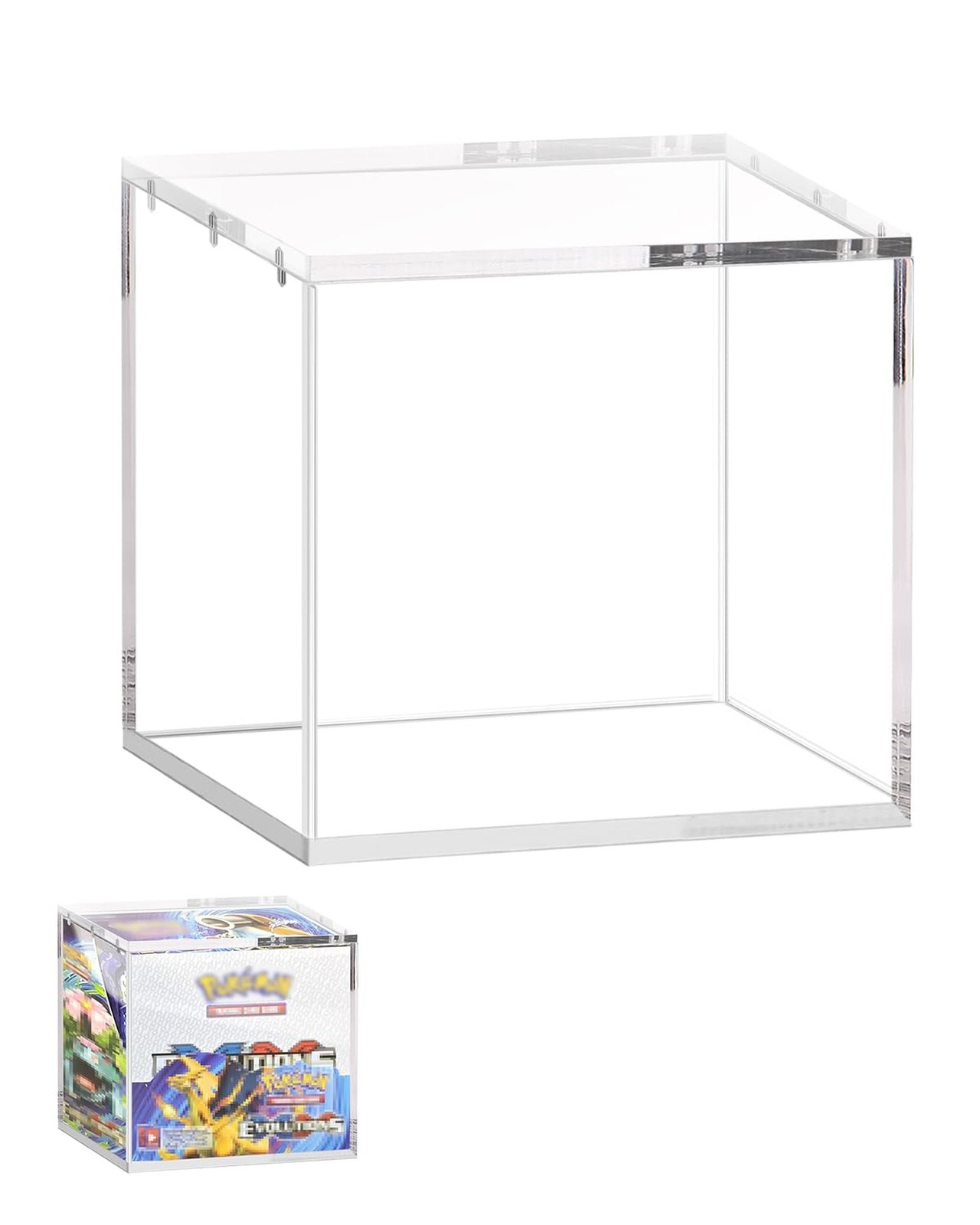 Acrylic Display Case Compatible with PKMN Booster Box Case 5mm Thick Stackabl...